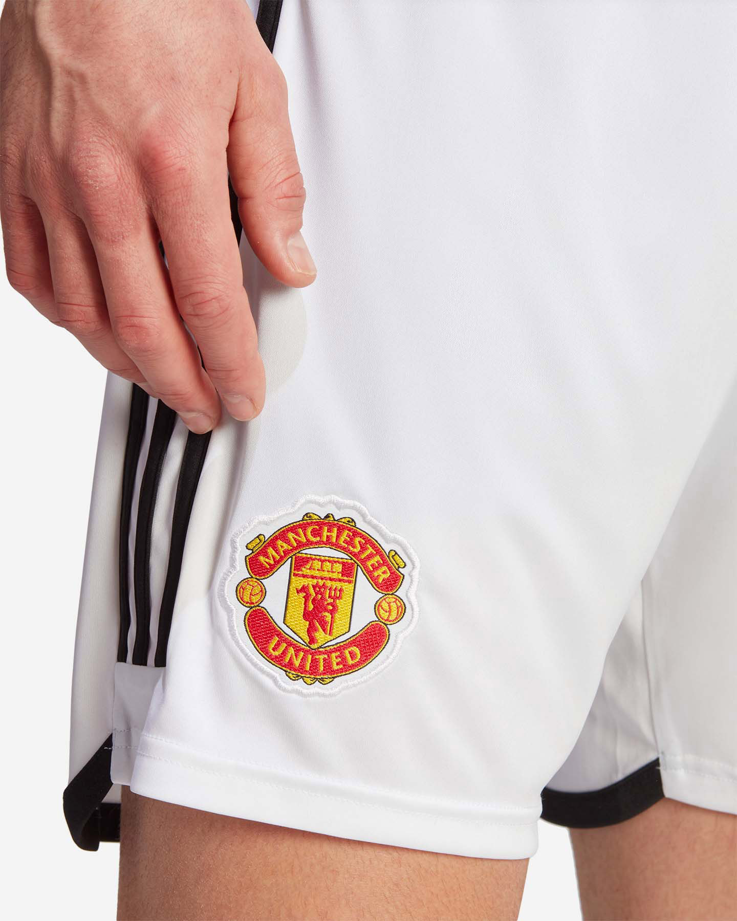 Pantaloncini calcio ufficiali ADIDAS MANCHESTER UNITED HOME 23-24 M - Bianco - 5 | Cisalfa Sport