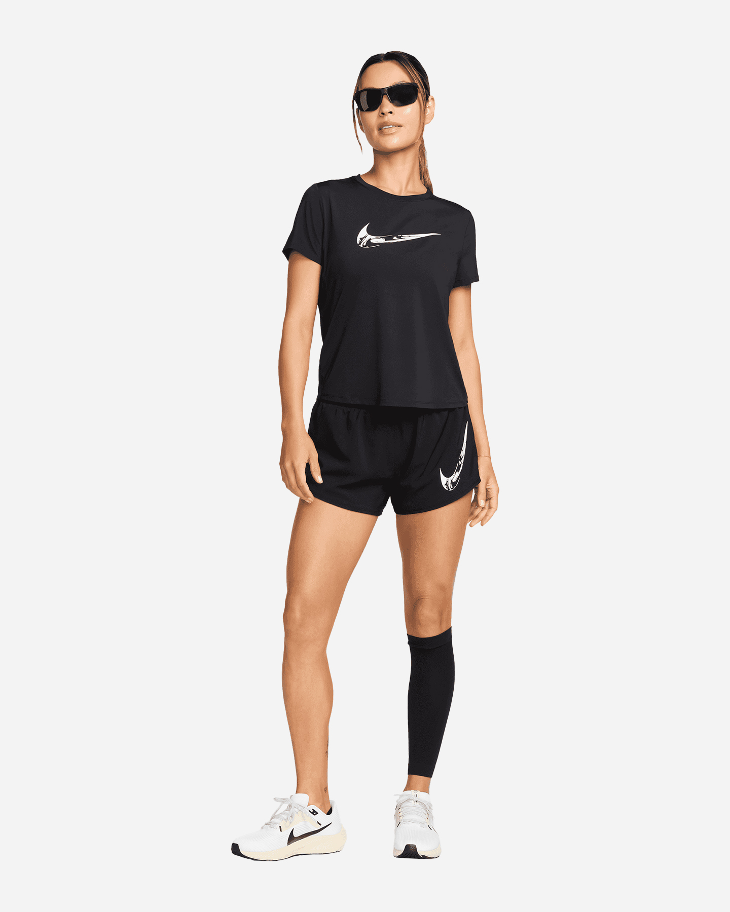 T-shirt running NIKE ONE SWOOSH W - Nero - 3 | Cisalfa Sport