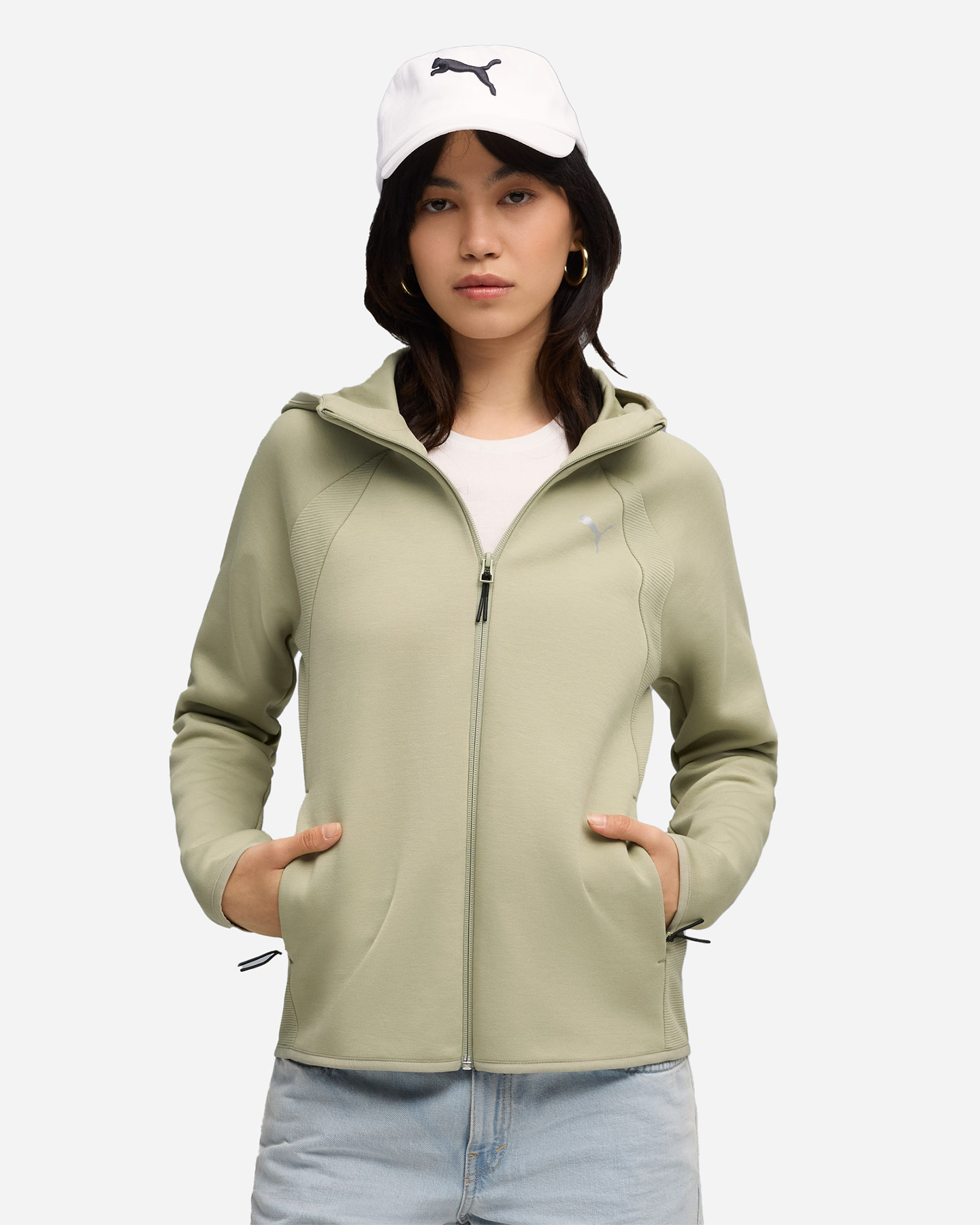 Felpa PUMA EVOSTRIPE W - Verde - 2 | Cisalfa Sport