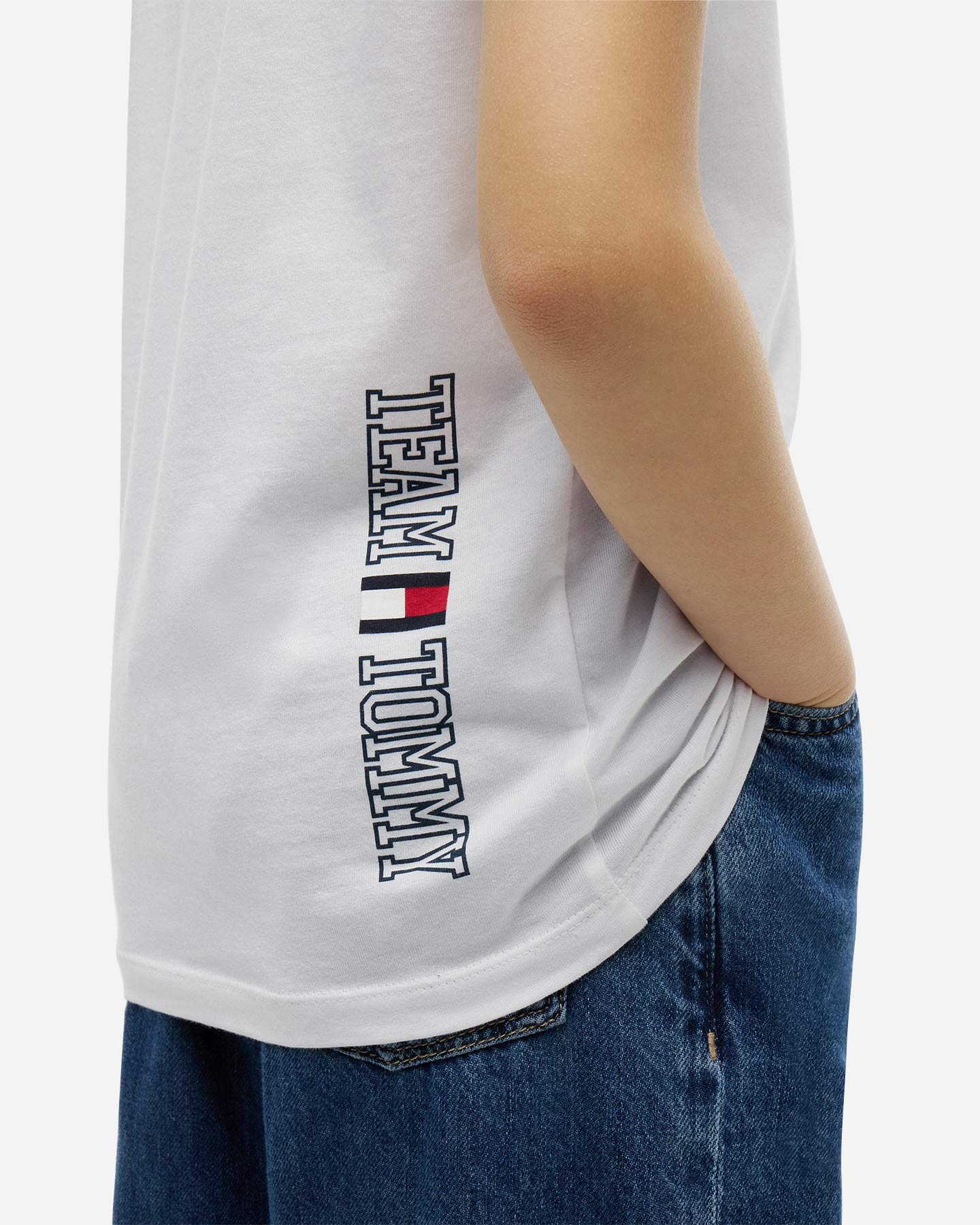 T-shirt TOMMY HILFIGER TEAM PRIMARY JR - Bianco - 4 | Cisalfa Sport