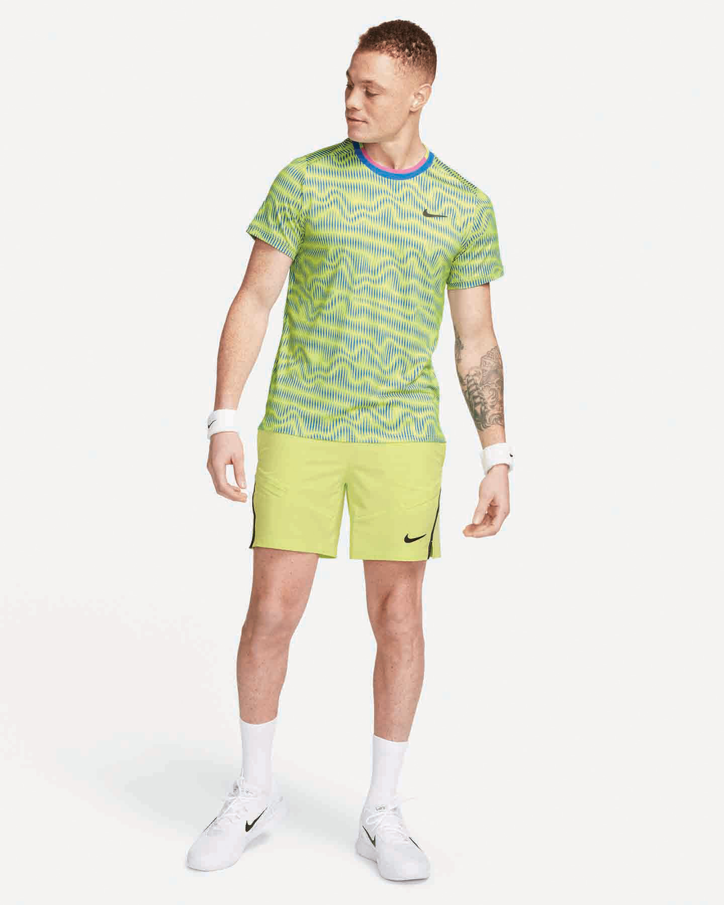 T-shirt tennis NIKE COURT DRI FIT ADVANTAGE M - Verde - 4 | Cisalfa Sport