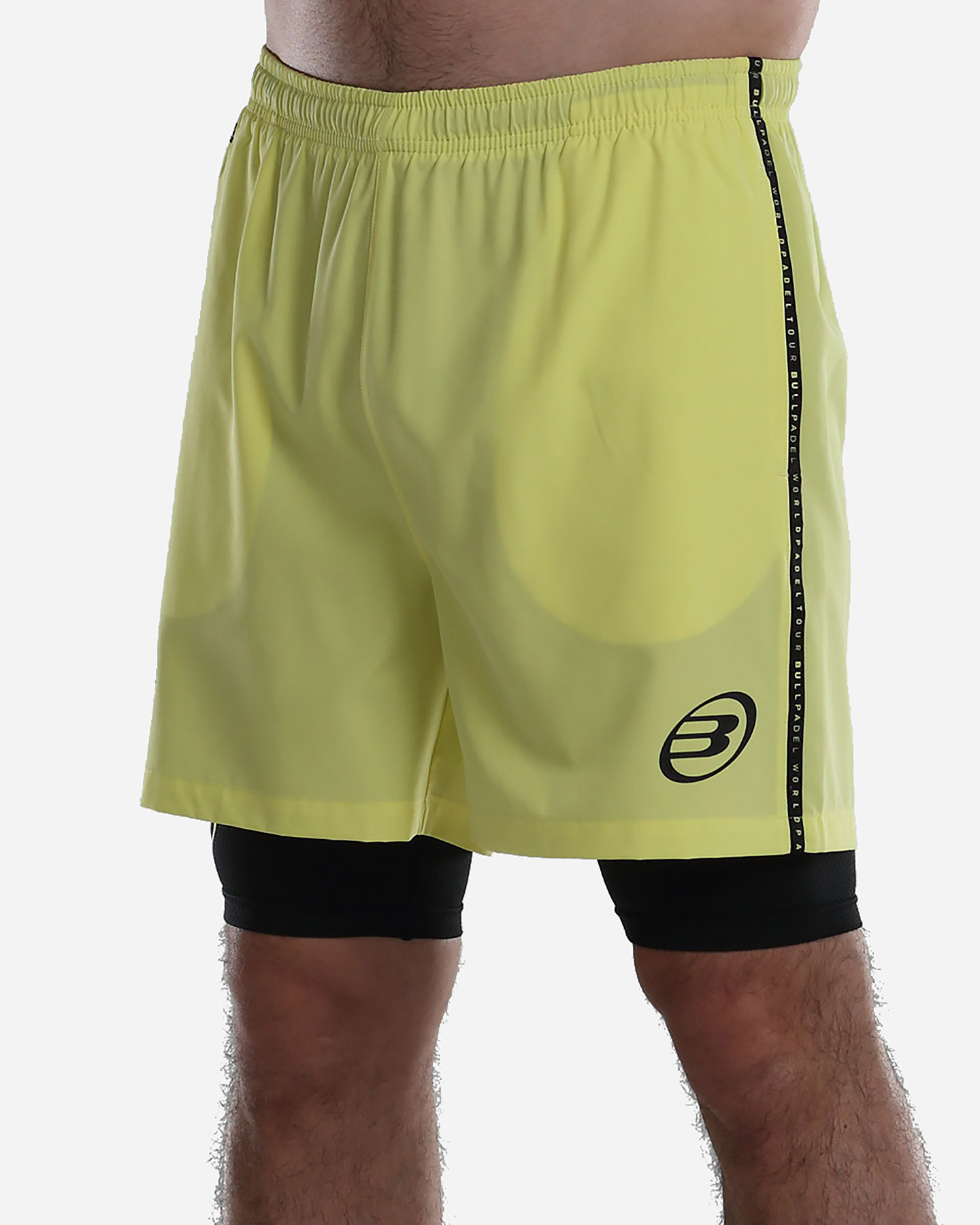 Pantaloncini tennis BULLPADEL LIRIO 2IN1 M - Giallo - 1 | Cisalfa Sport