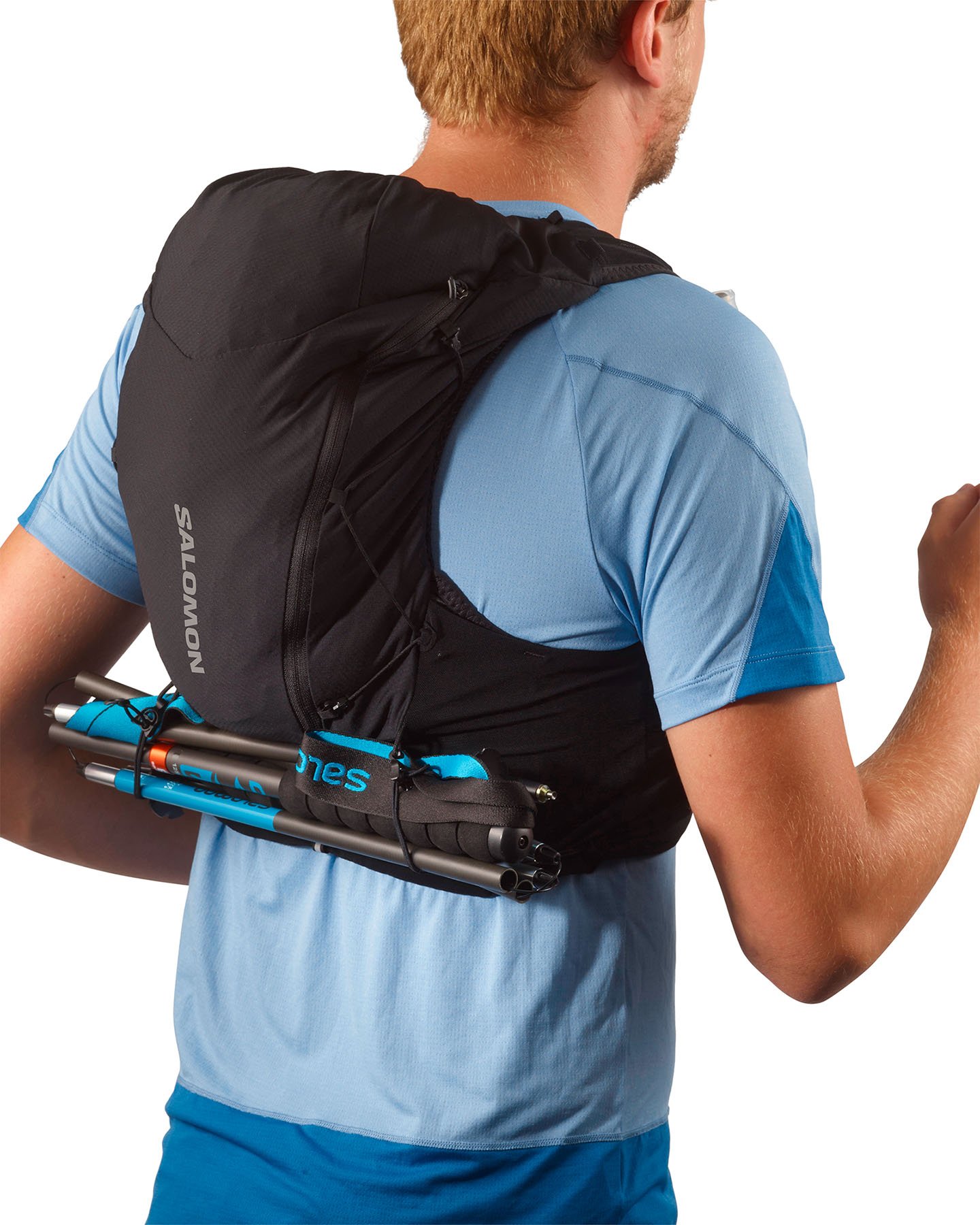 Zaino trail running SALOMON ADV SKIN 12 WITH FLASKS  - Nero - 2 | Cisalfa Sport