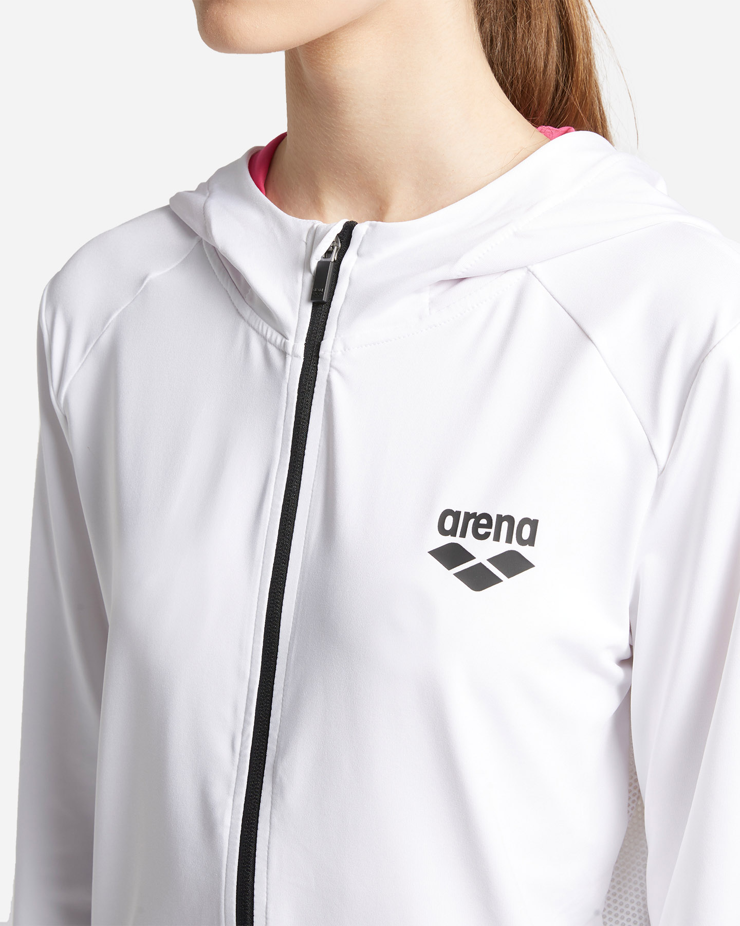 Felpa training ARENA LOGO LINE W - Bianco - 4 | Cisalfa Sport