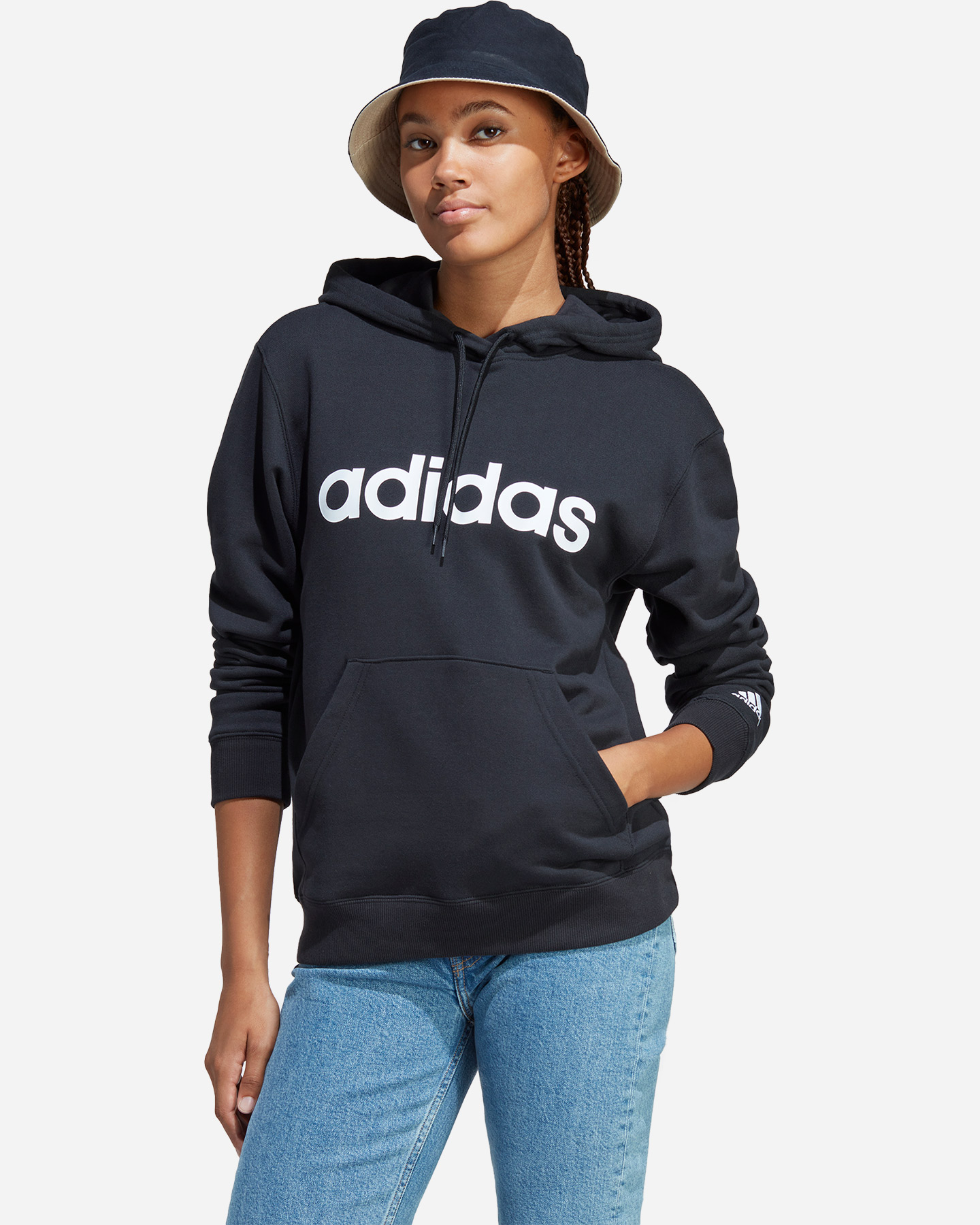 Felpa ADIDAS LOGO LINEAR W - Nero - 1 | Cisalfa Sport
