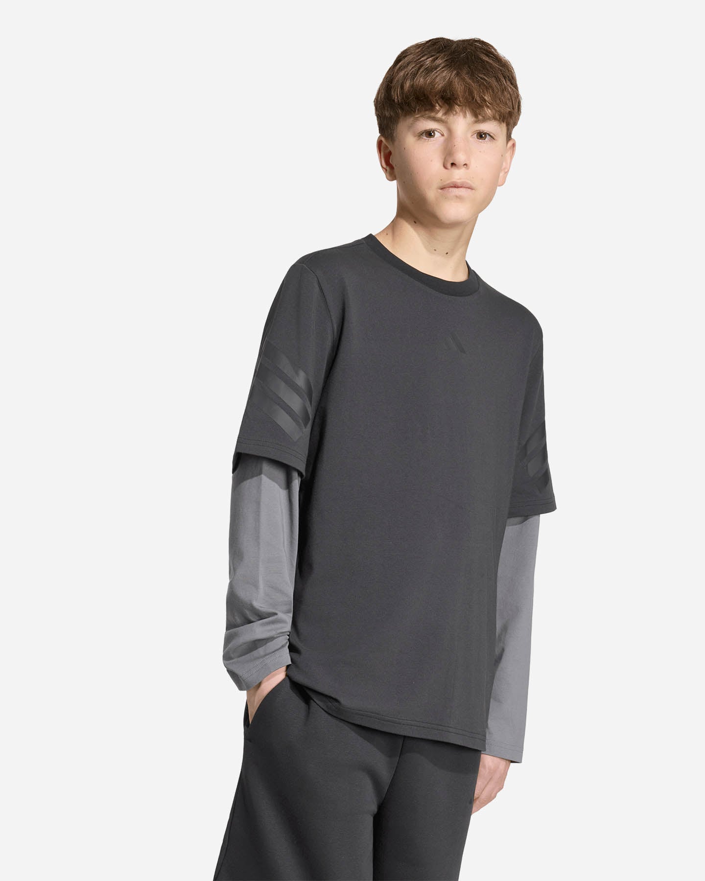 T-shirt ADIDAS FUTURE ICONS 2IN1 JR - Nero - 1 | Cisalfa Sport