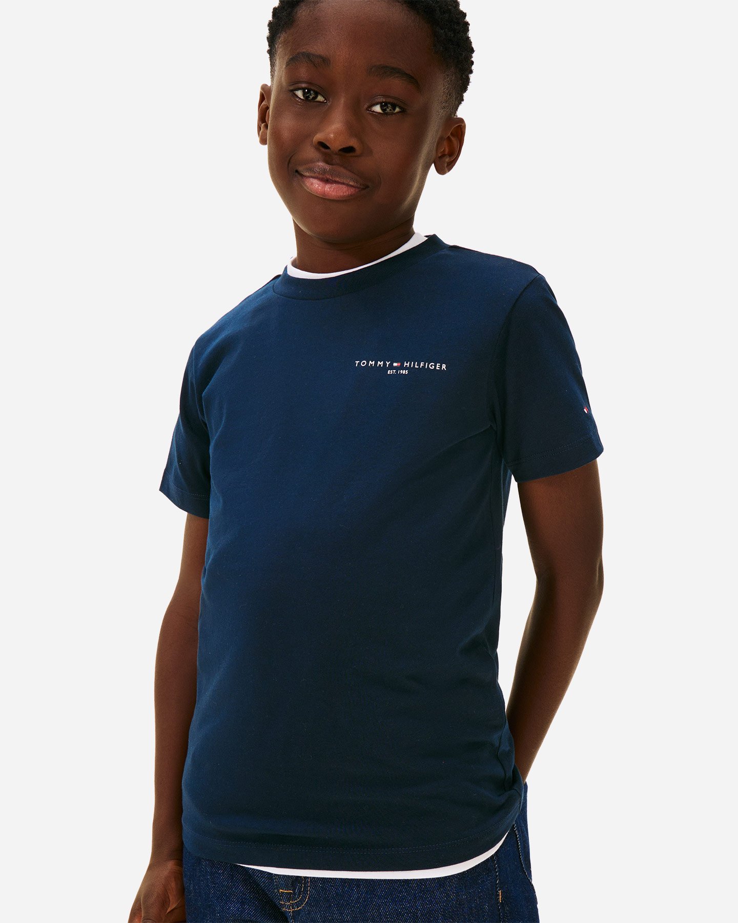 T-shirt TOMMY HILFIGER MINI CORP JR - Blu Navy - 2 | Cisalfa Sport