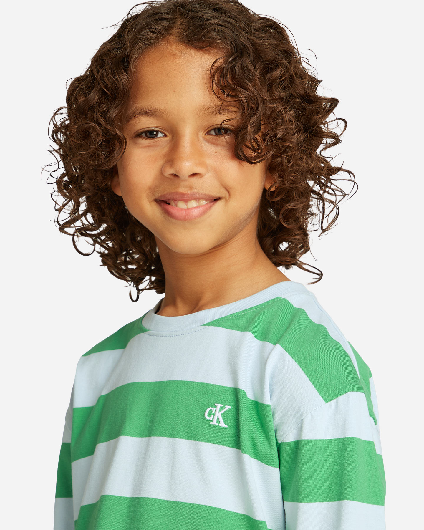 T-shirt CALVIN KLEIN JEANS STRIPED JR - Azzurro - 4 | Cisalfa Sport