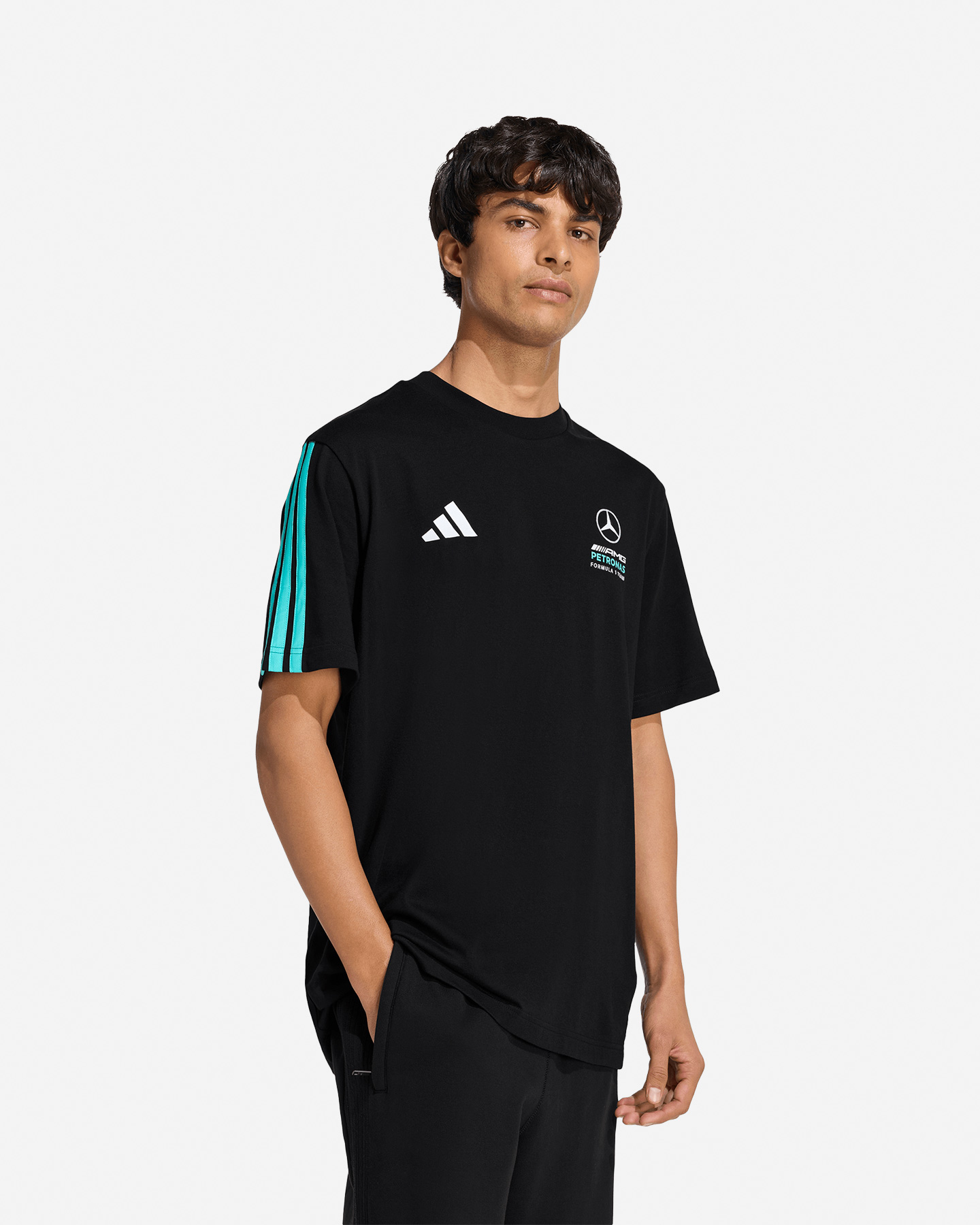 T-shirt ADIDAS TEAM DNA MERCEDES BIG LOGO M - Nero - 1 | Cisalfa Sport