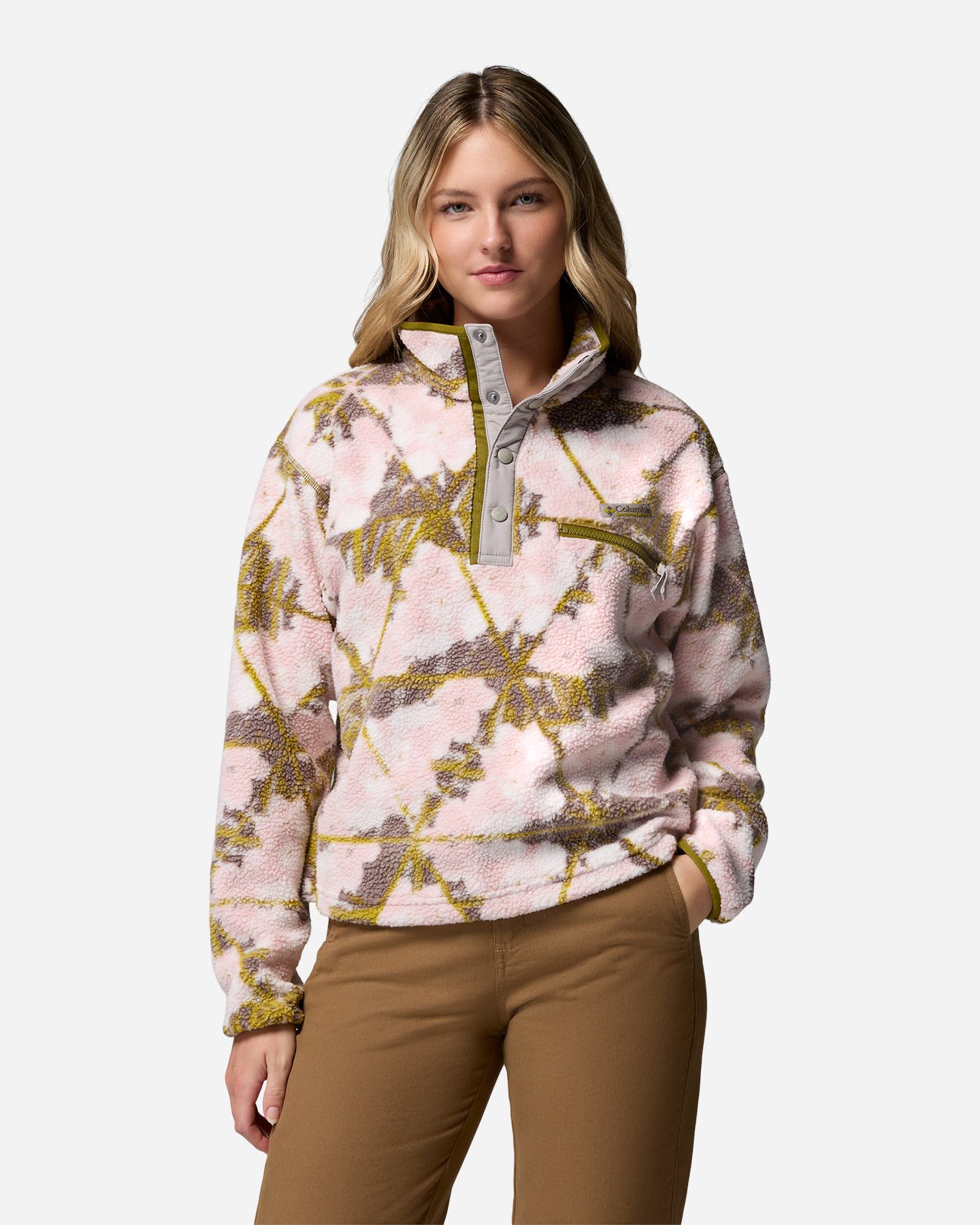 Pile COLUMBIA HELVETIA II PRINTED W - Rosso - 0 | Cisalfa Sport