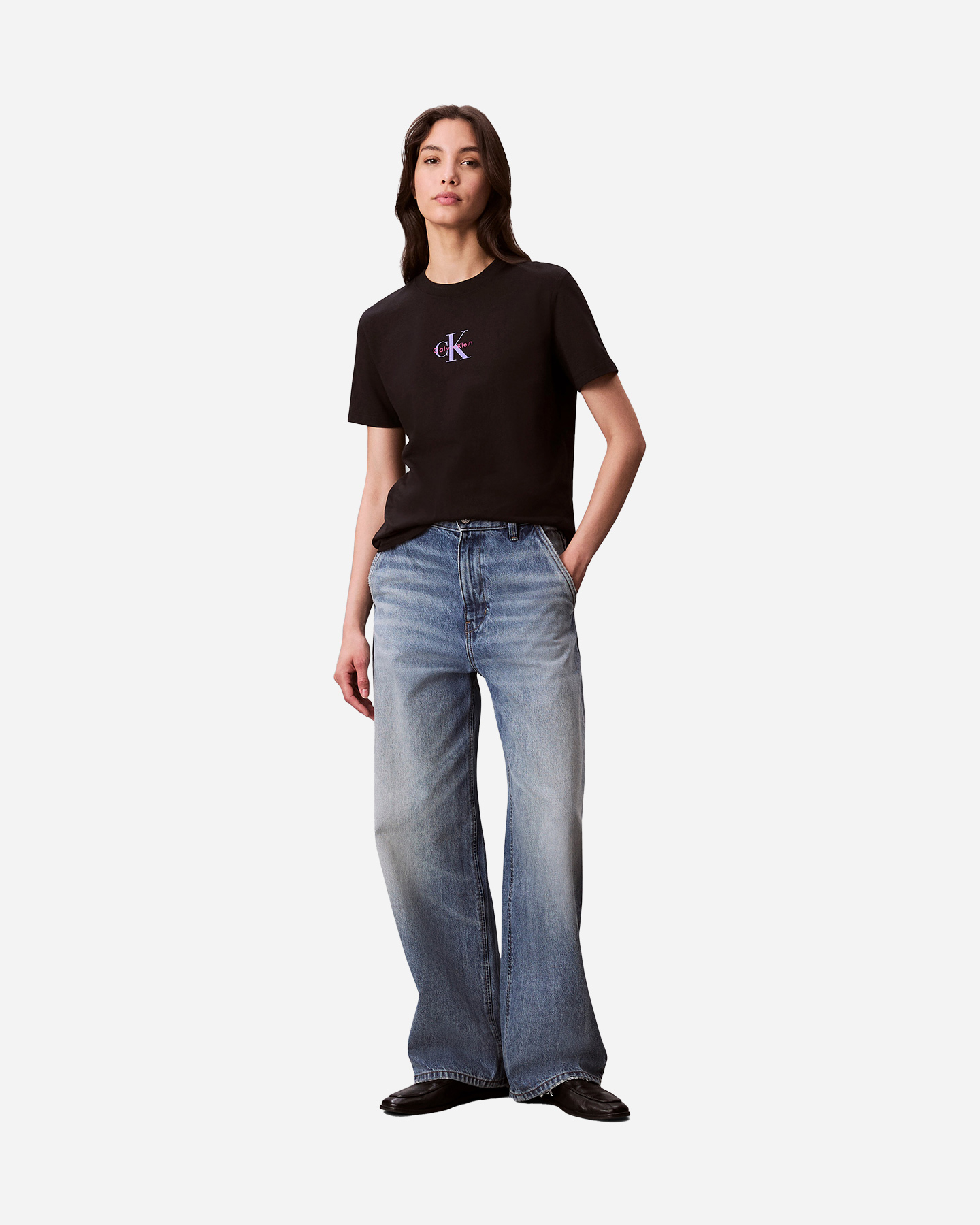 T-shirt CALVIN KLEIN JEANS LOGO GLITTER W - Nero - 3 | Cisalfa Sport