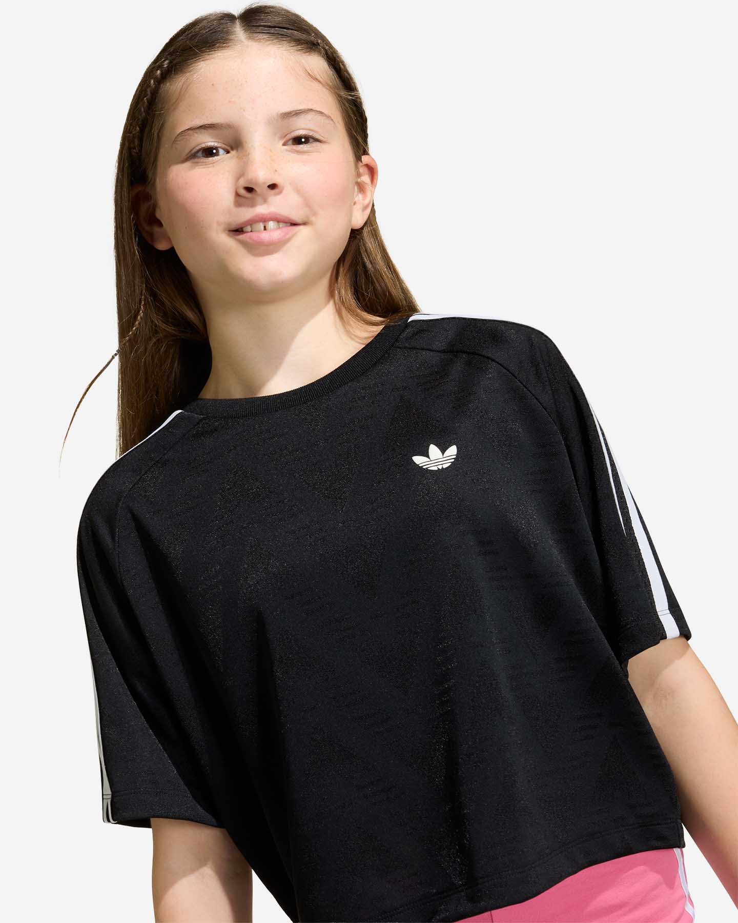 T-shirt ADIDAS BOXY 3STRIPES JR - Nero - 5 | Cisalfa Sport