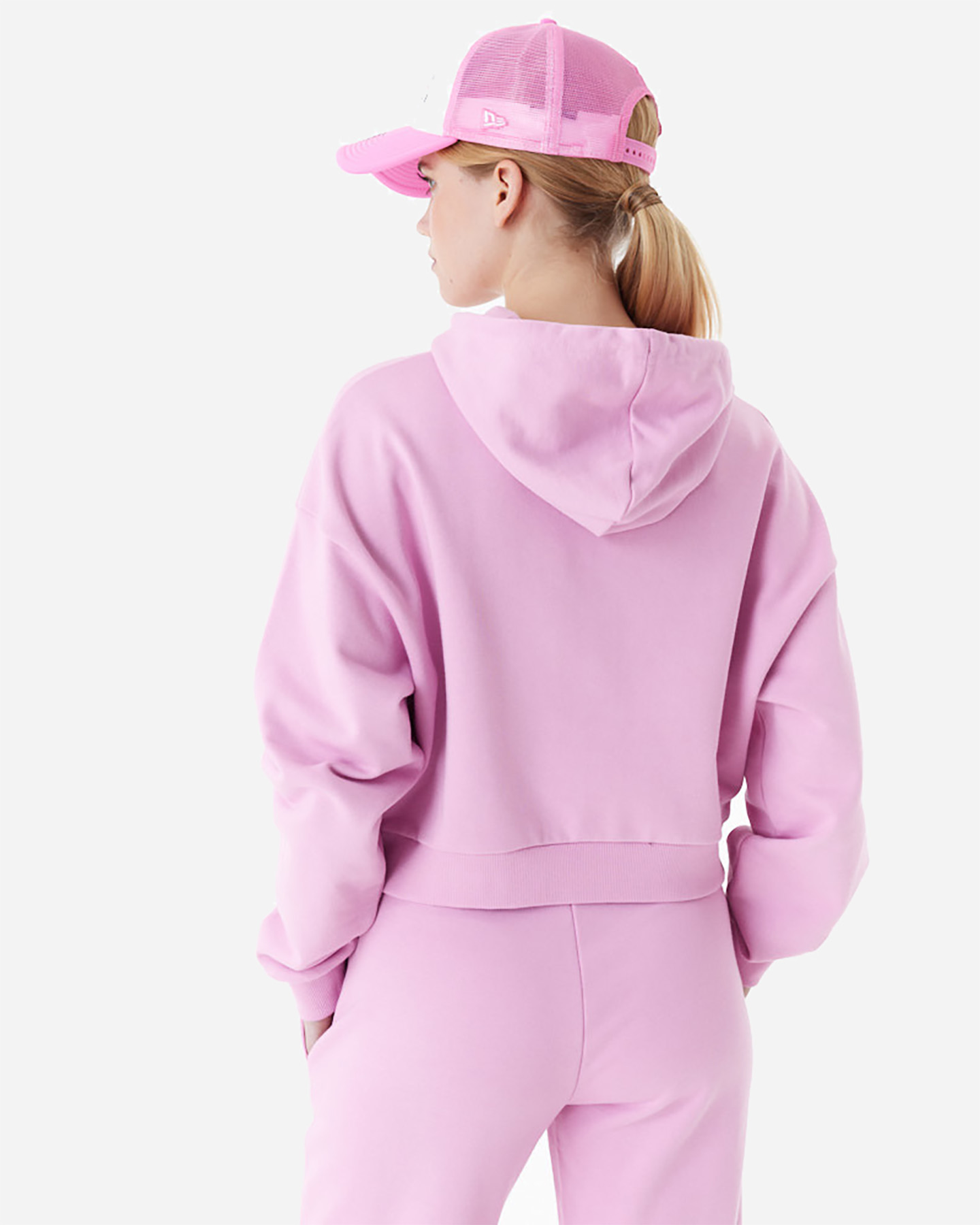 Felpa NEW ERA CROP BIG LOGO W - Rosa - 4 | Cisalfa Sport