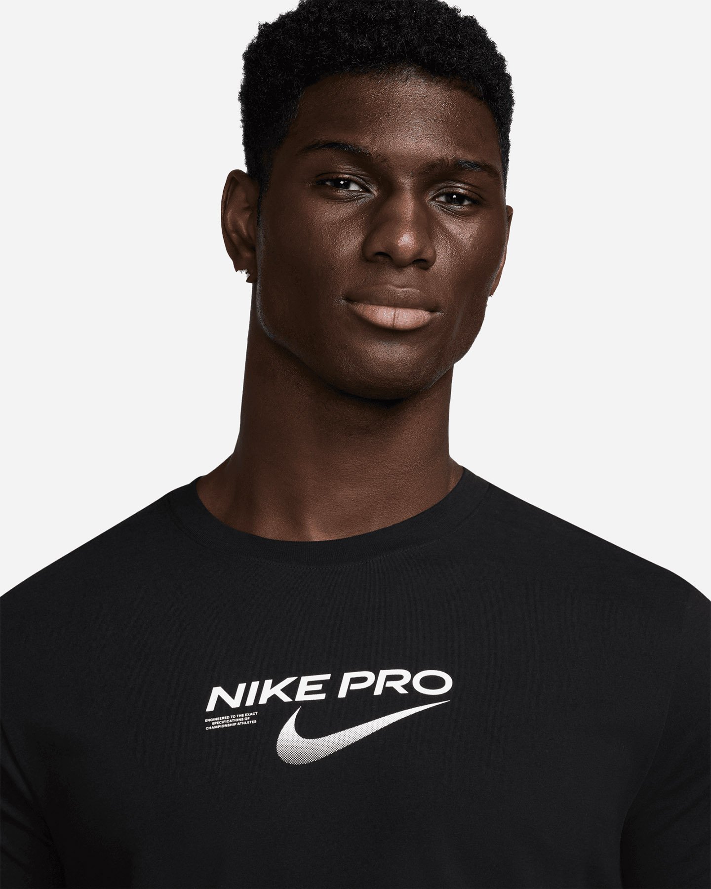 T-shirt training NIKE DRI FIT SMALL LOGO PRO M - Nero - 2 | Cisalfa Sport