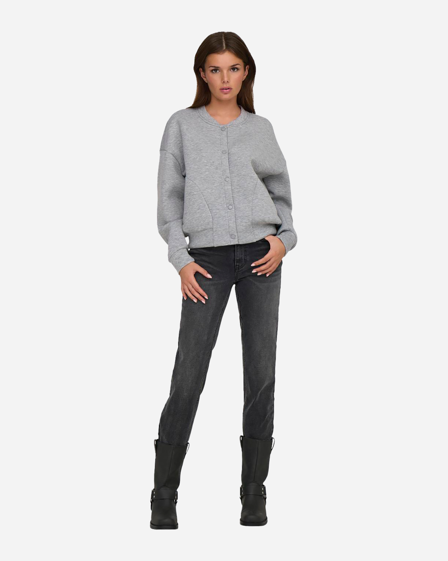 Felpa ONLY NAOMI W - Grigio - 3 | Cisalfa Sport