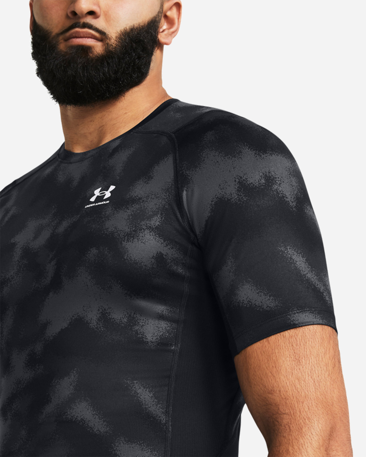 T-shirt training UNDER ARMOUR HEAT GEAR CAMO M - Nero - 5 | Cisalfa Sport