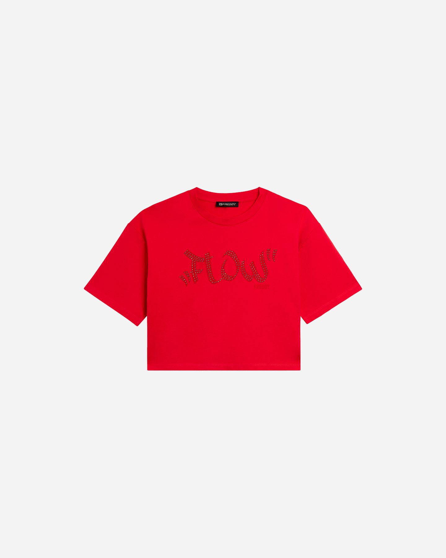 Freddy Crop Urban Borchie W - T-shirt - Donna - Rosso