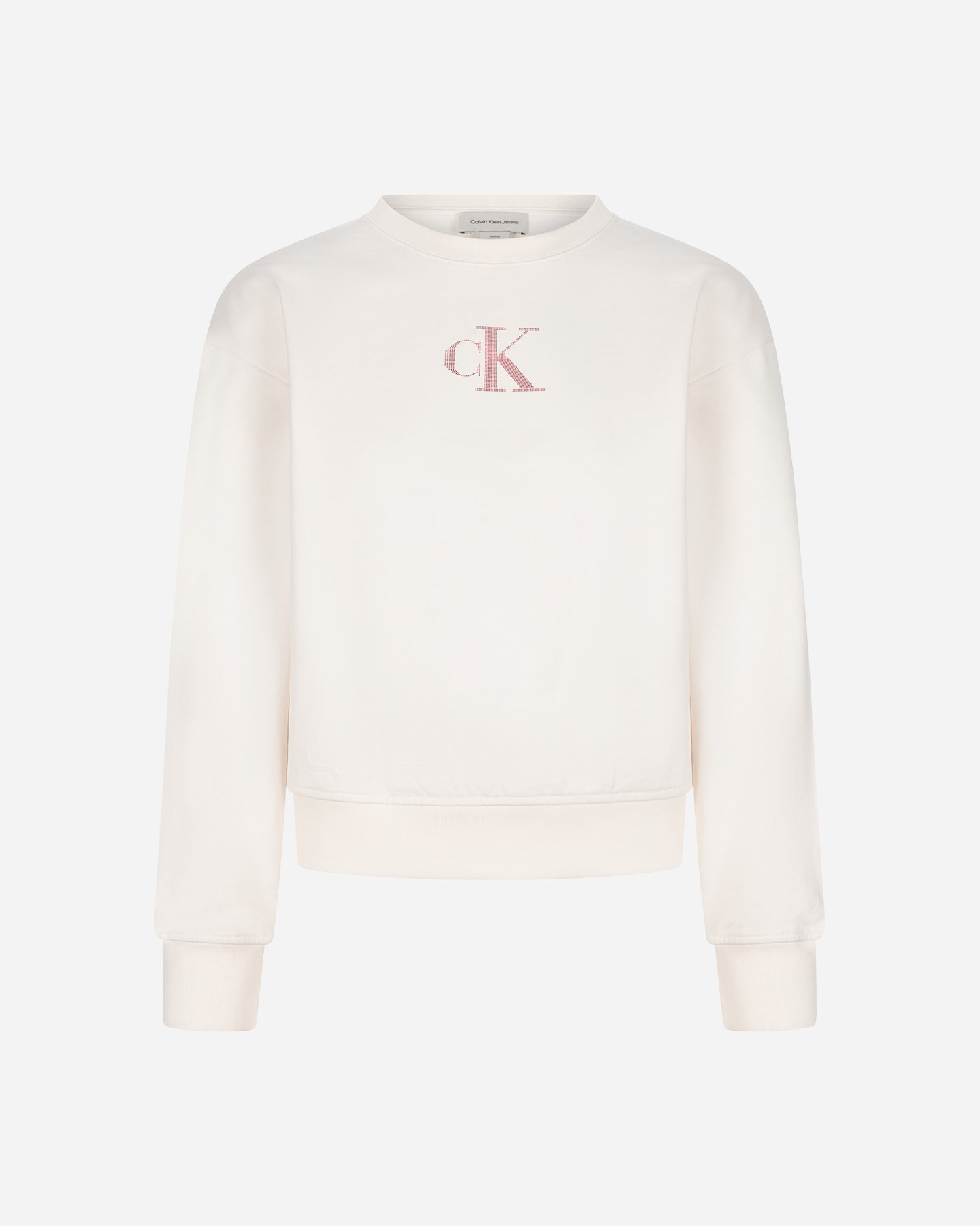 Felpa CALVIN KLEIN JEANS LOGO CLASSIC W - Bianco - 0 | Cisalfa Sport