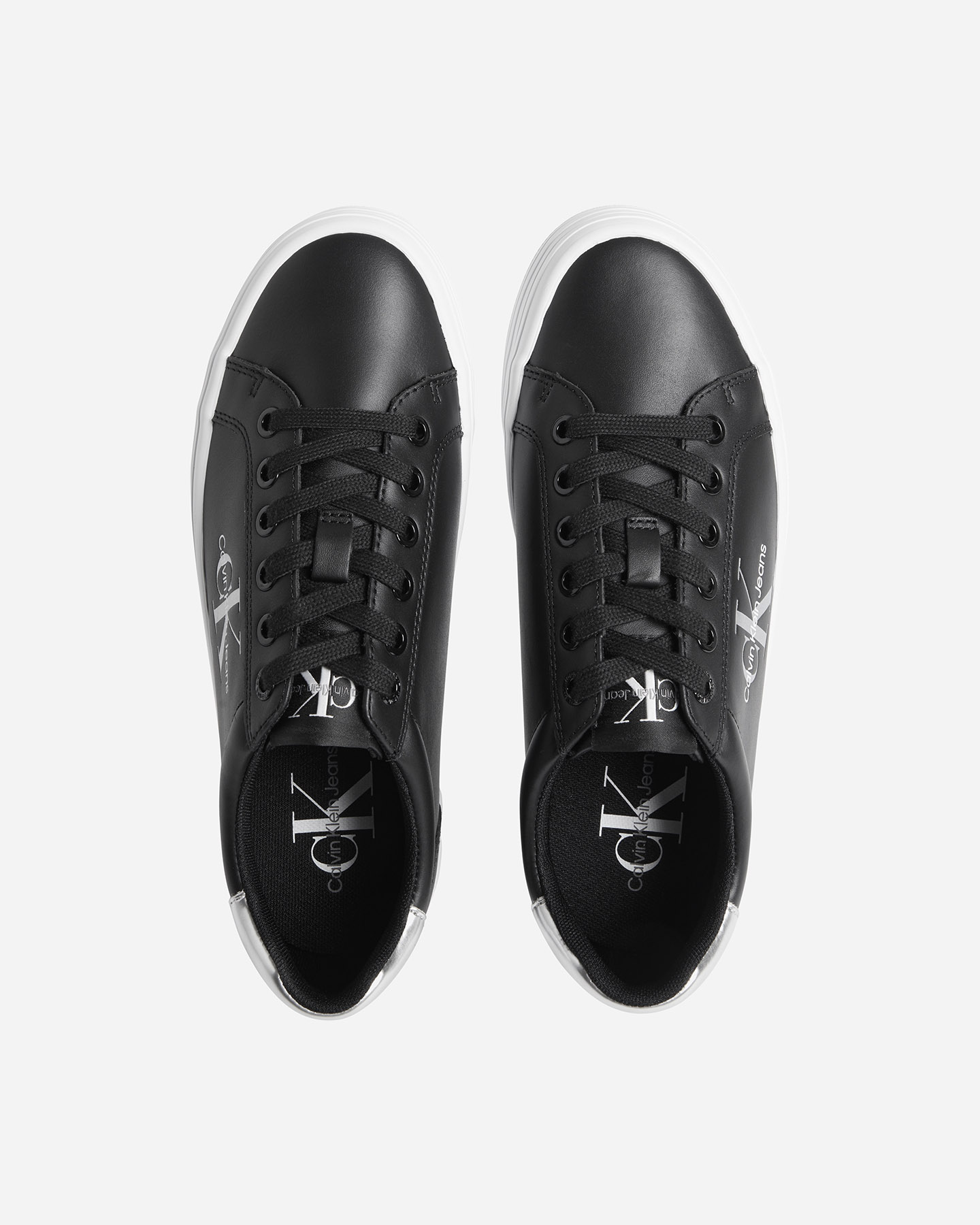 Scarpe sneakers CALVIN KLEIN JEANS SHIVARY PLAT LEATHER W - Nero - 4 | Cisalfa Sport