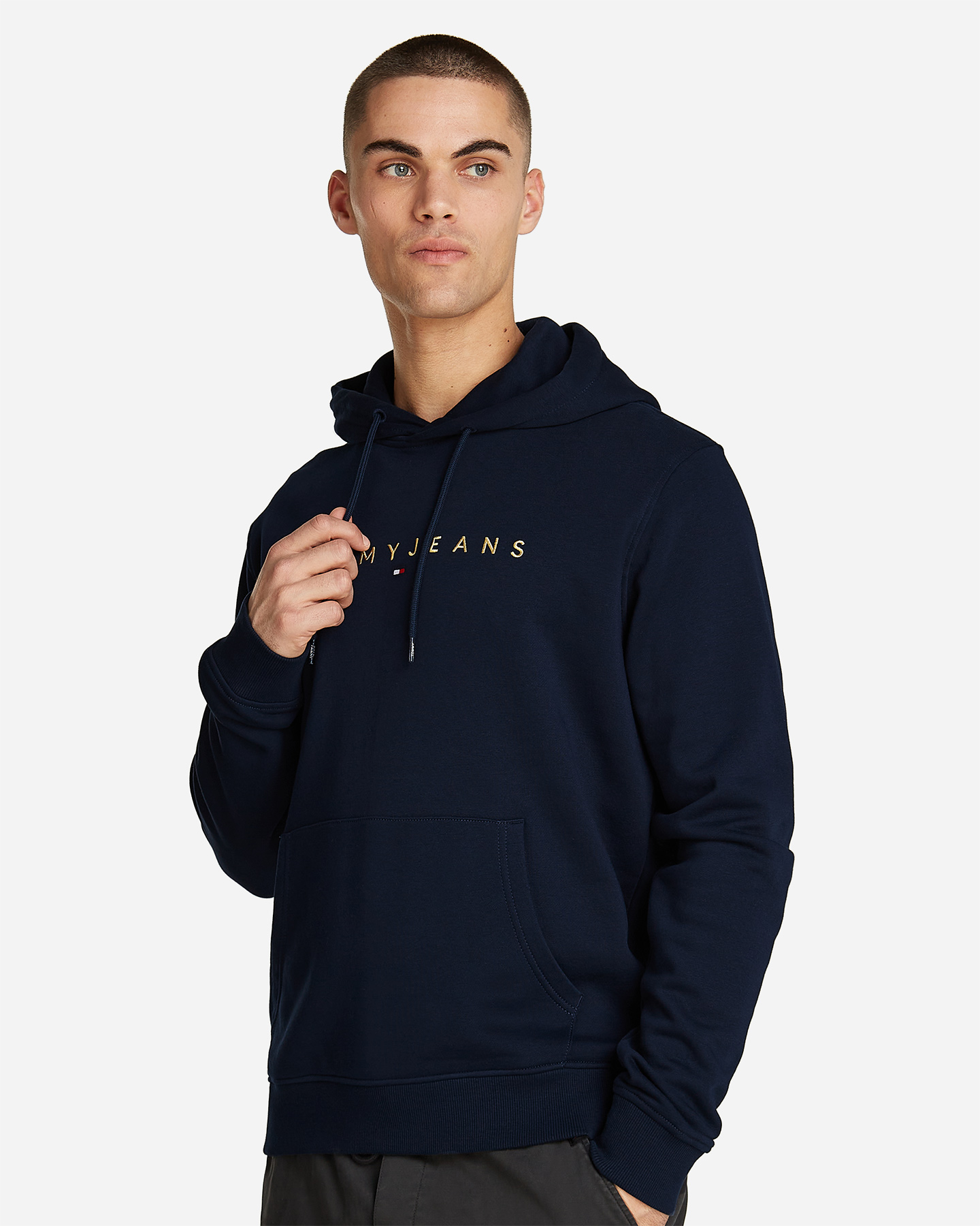 Felpa TOMMY HILFIGER LINEAR LOGO M - Blu - 2 | Cisalfa Sport