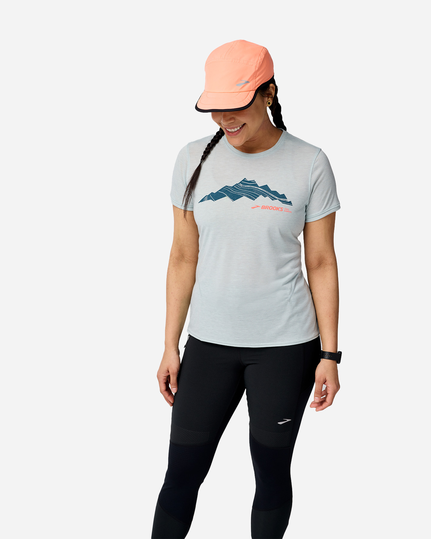 T-shirt running BROOKS DISTANCE 3.0 W - Bianco - 1 | Cisalfa Sport