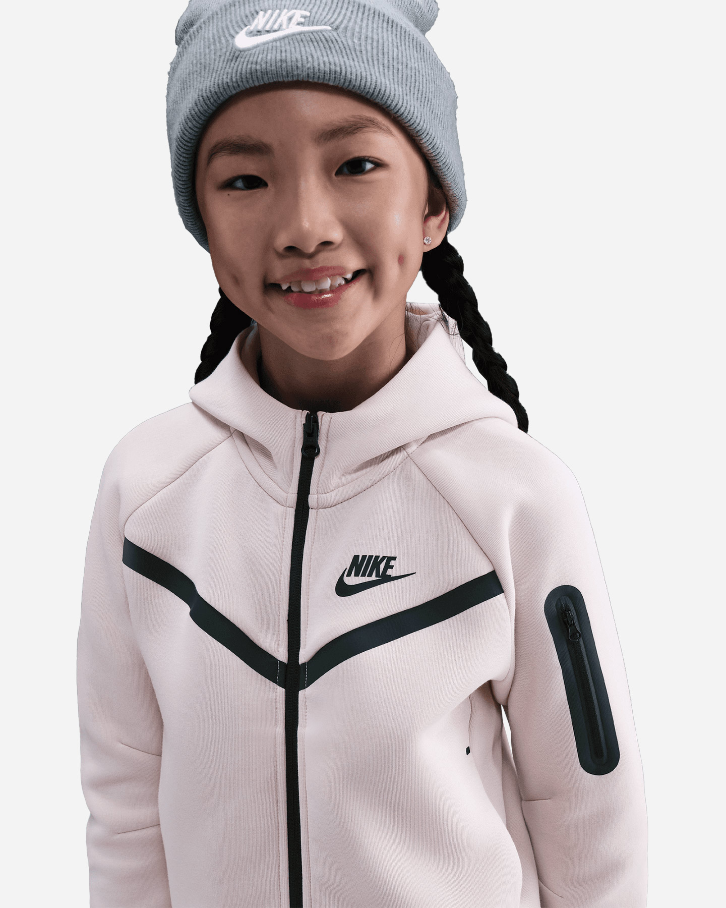 Felpa NIKE TECH FLEECE 2 JR - Rosa - 3 | Cisalfa Sport