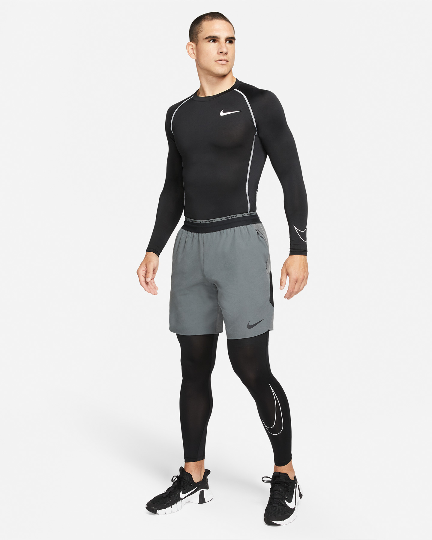 Pantalone training NIKE PRO DRI-FIT M - Nero - 5 | Cisalfa Sport