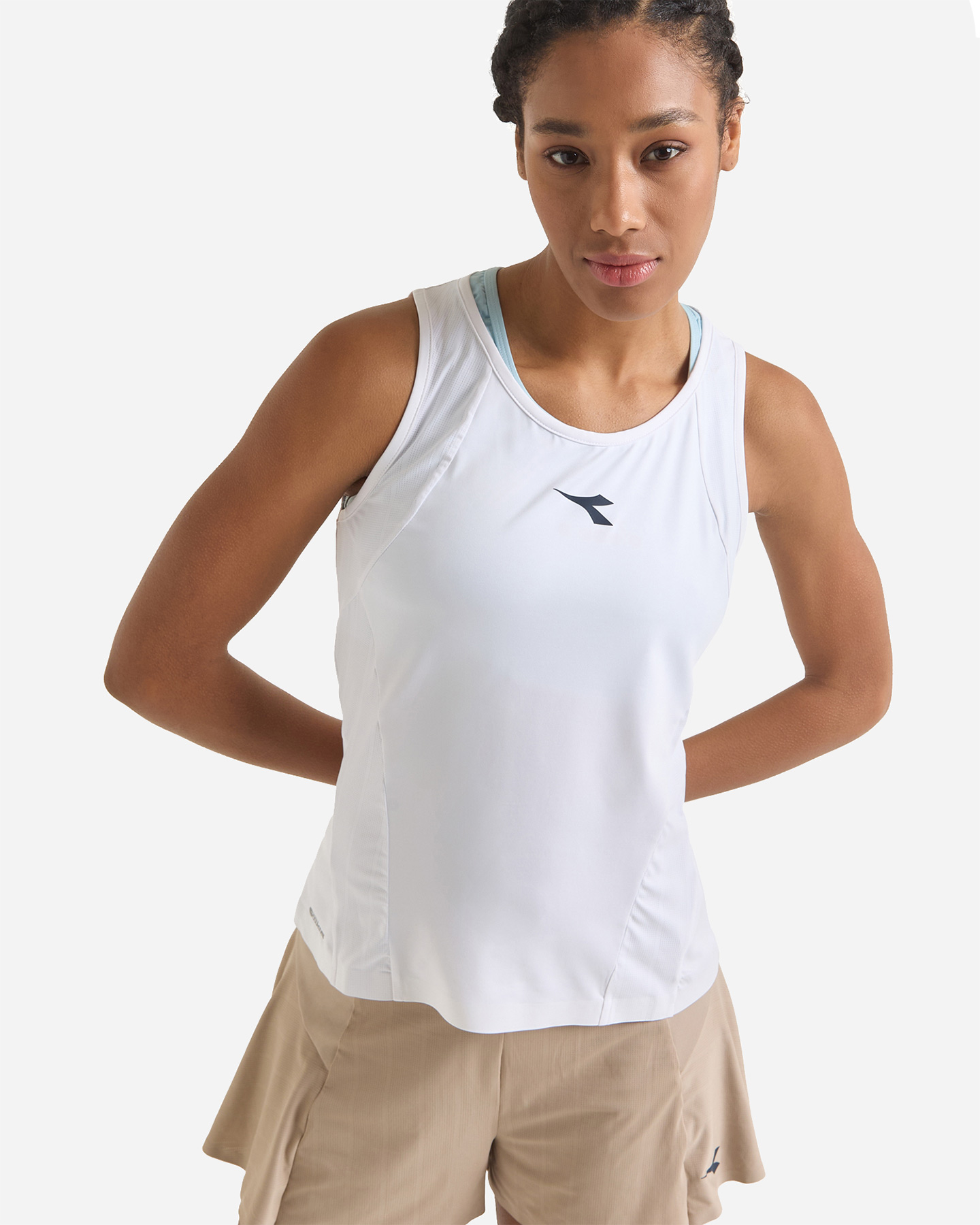 T-shirt tennis DIADORA ICON W - Bianco - 3 | Cisalfa Sport