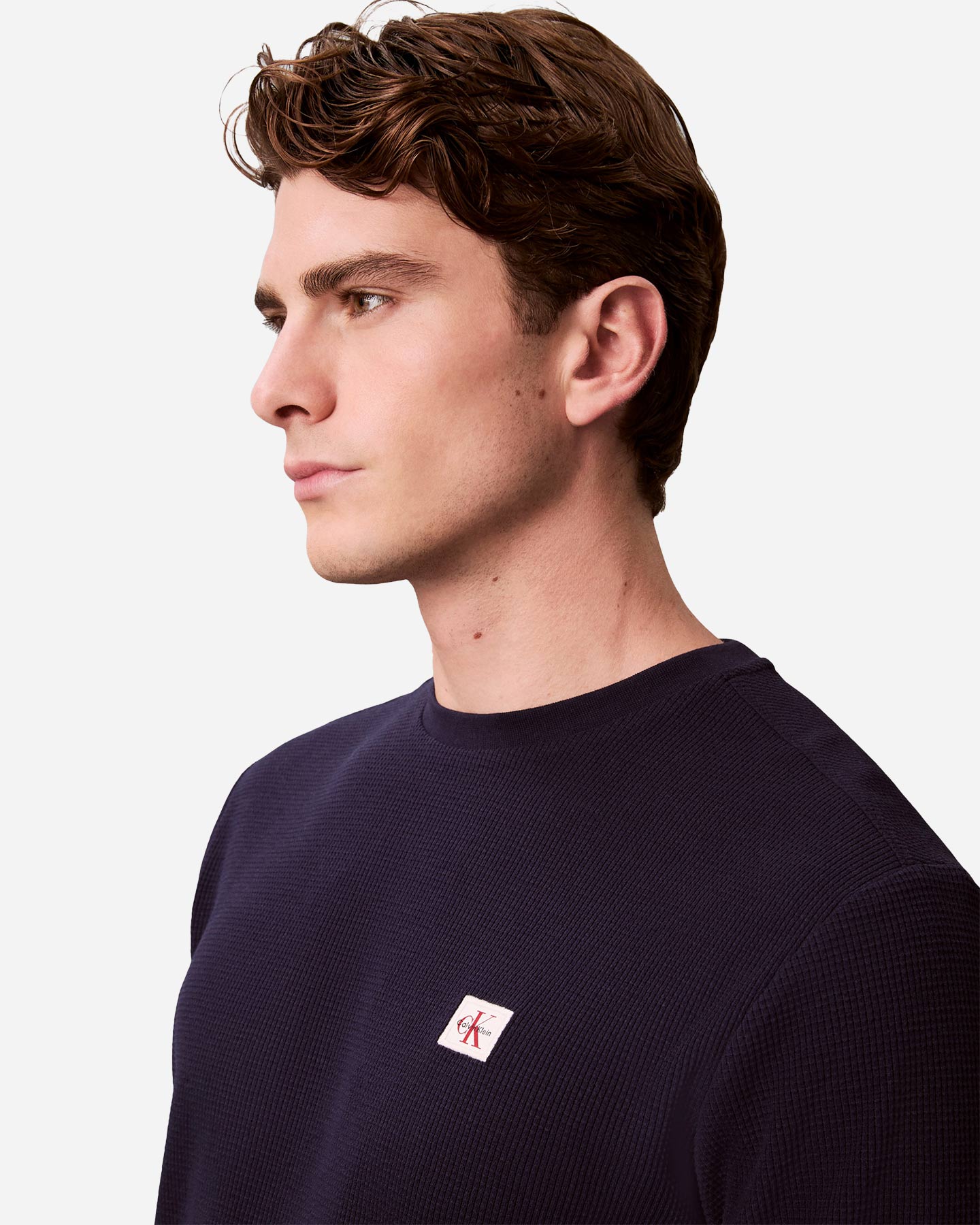 T-shirt CALVIN KLEIN JEANS WAFFLE BADGE M - Blu - 5 | Cisalfa Sport