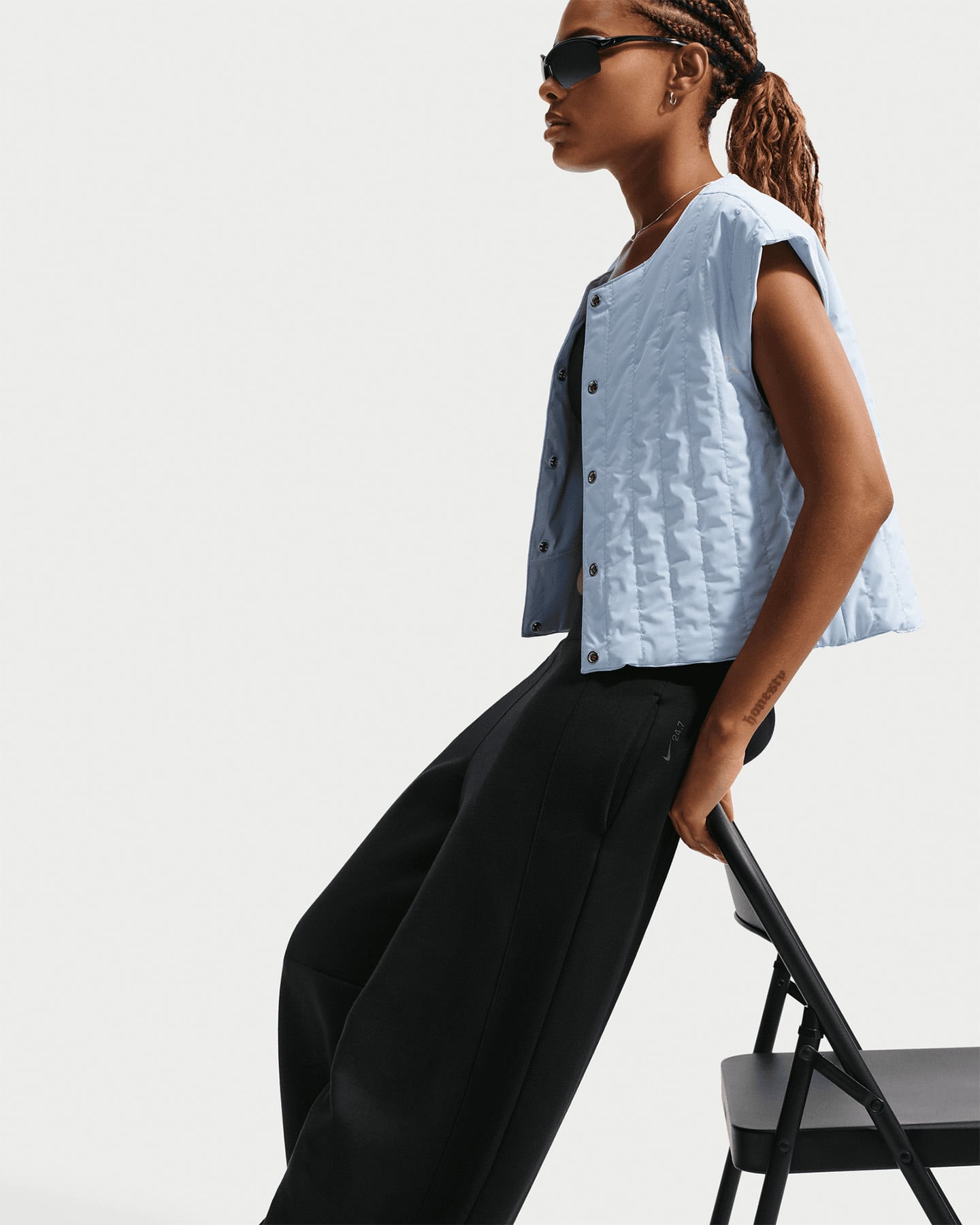 Pantalone NIKE WIDE LEG SOFT 24.7 W - Nero - 5 | Cisalfa Sport
