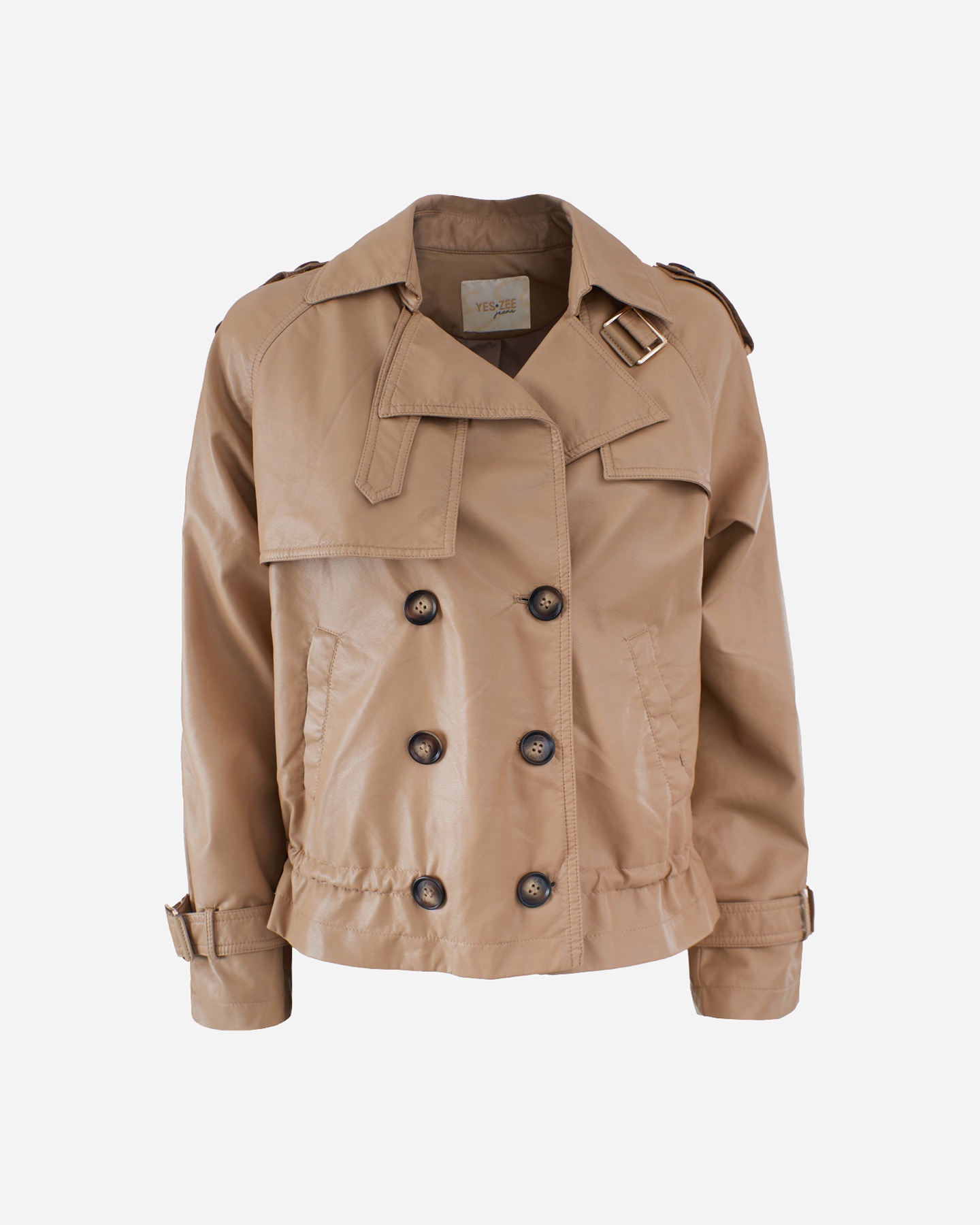 Giubbotto YES ZEE ECOPELLE DOPPIO PETTO W - Marrone - 0 | Cisalfa Sport