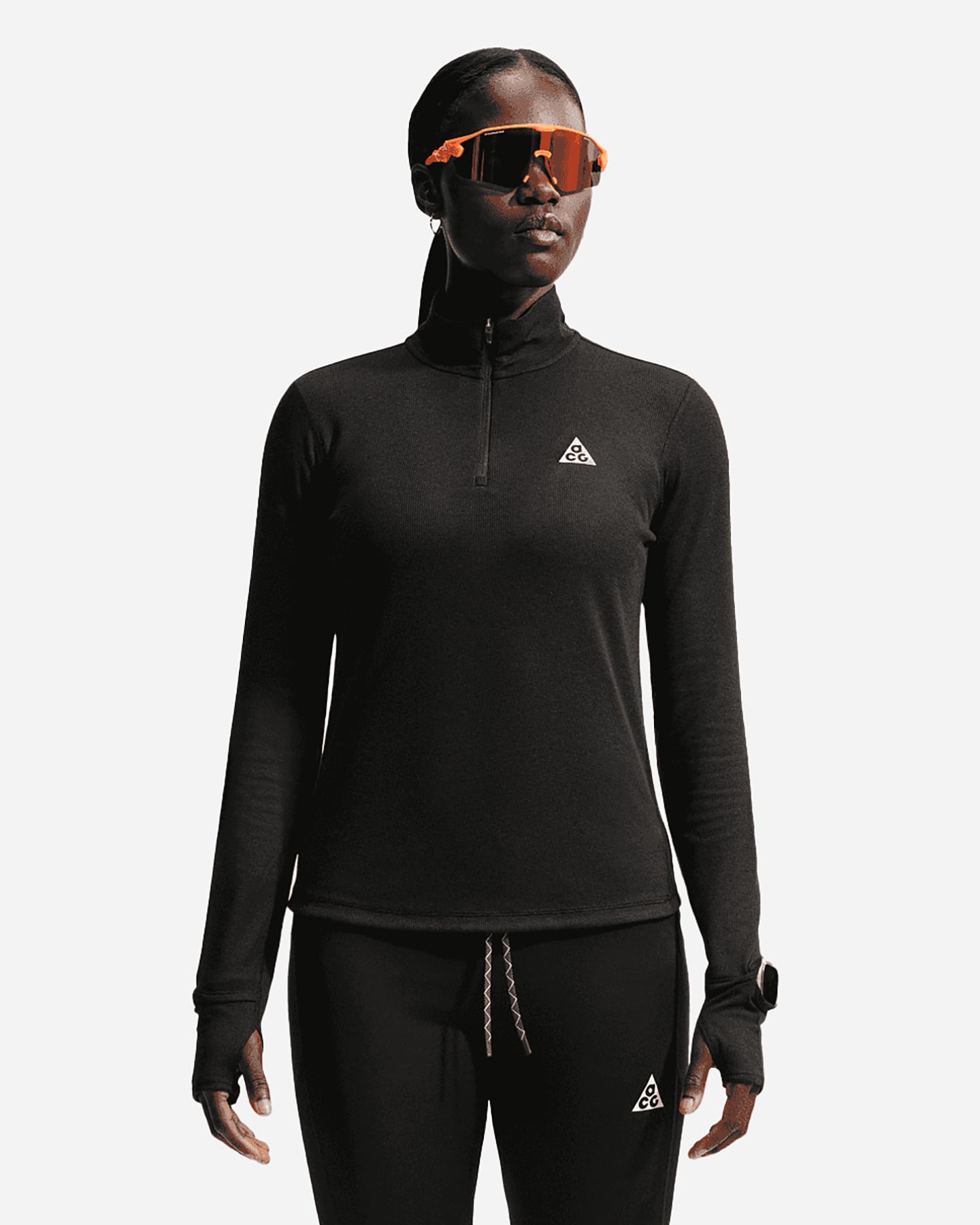 Acg Ls W - Maglia Running - Donna - Nero