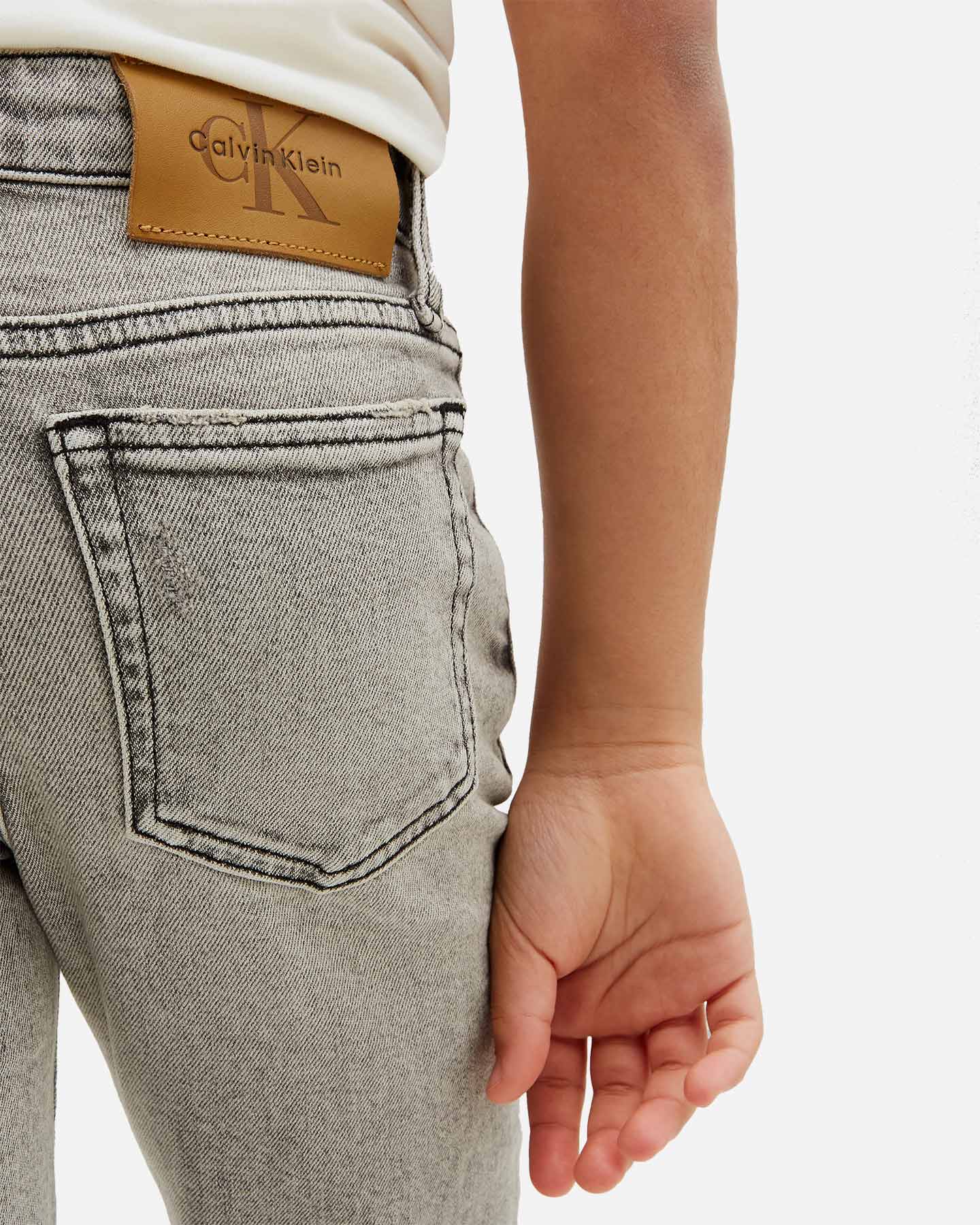 Jeans CALVIN KLEIN JEANS STONE JR - Grigio - 4 | Cisalfa Sport