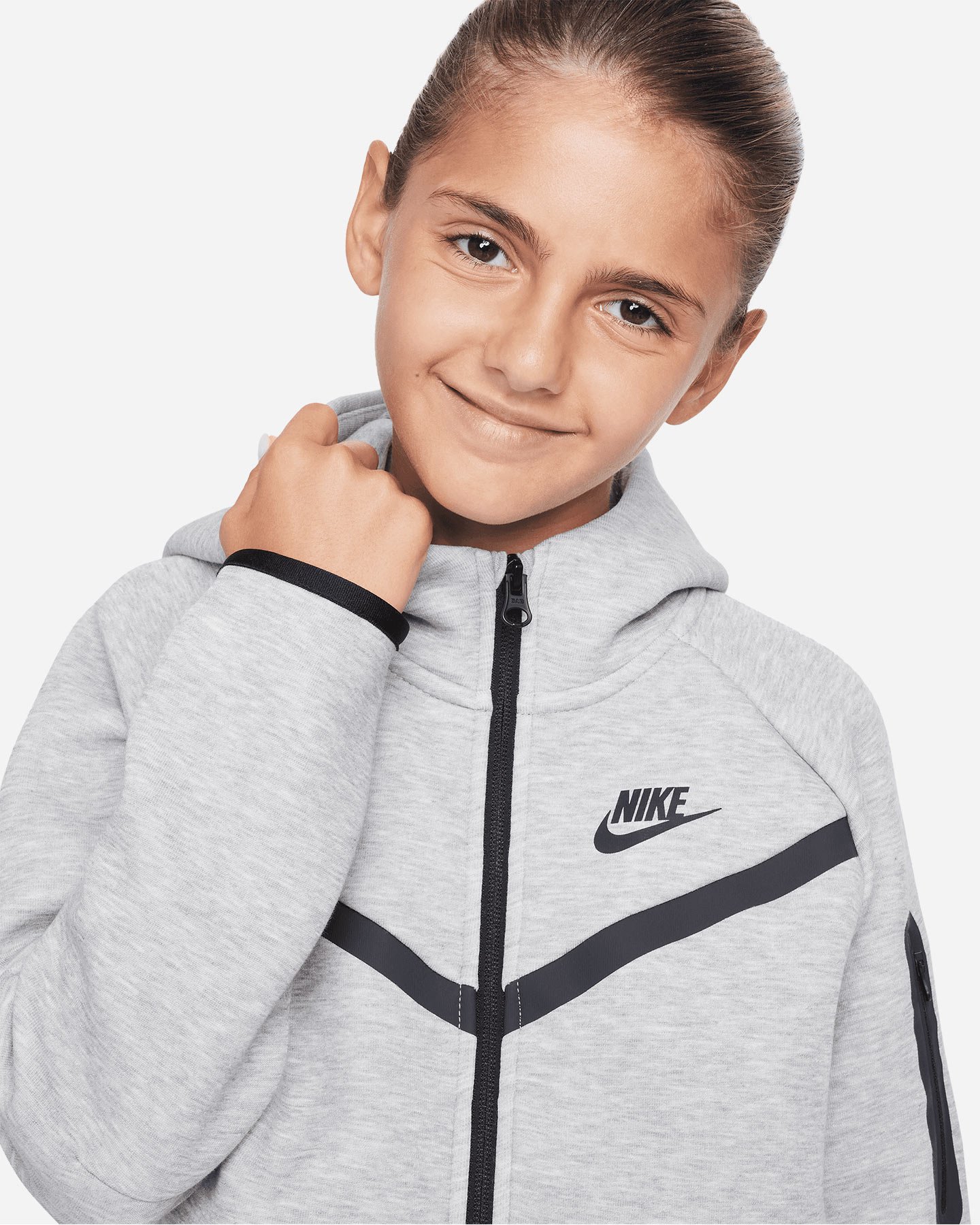 Felpa NIKE TECH FLEECE 2 JR - Grigio - 2 | Cisalfa Sport