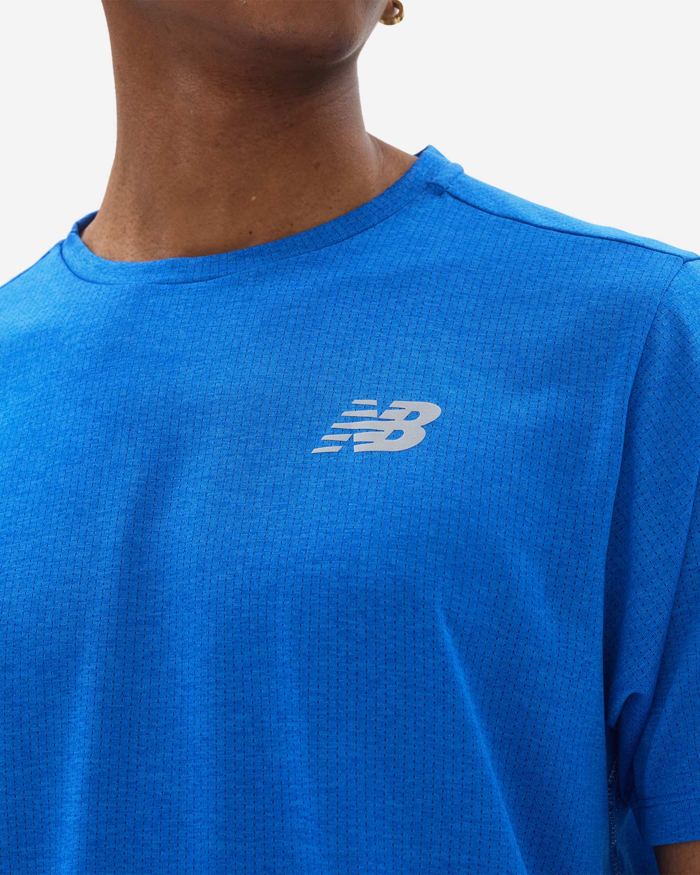 T-shirt running NEW BALANCE IMPACT RUN M - Blu - 3 | Cisalfa Sport