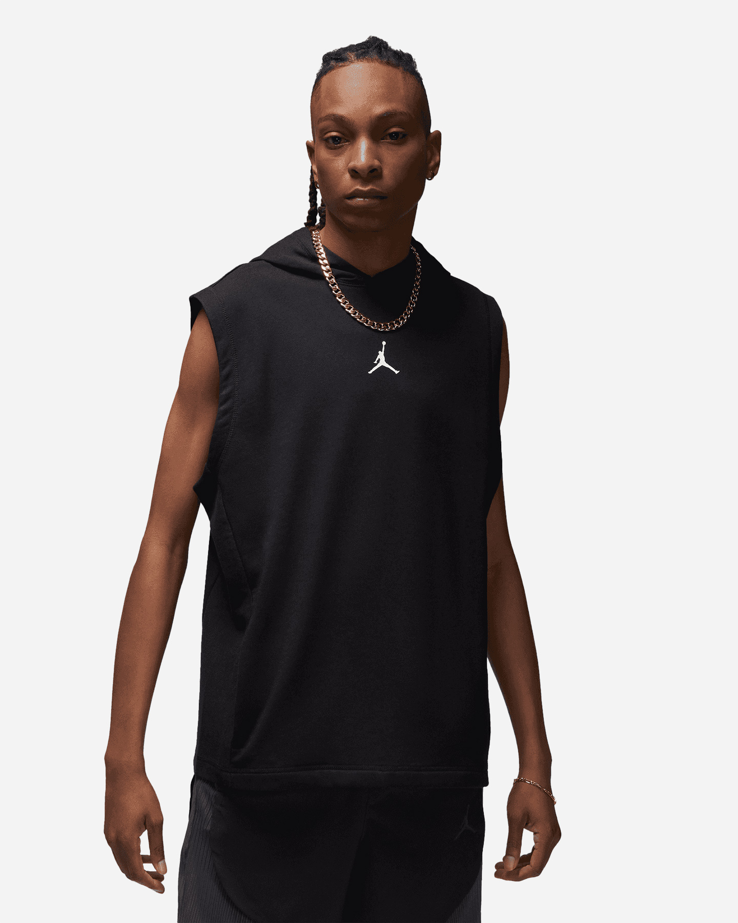 Felpa NIKE FLC JORDAN SLEEVELESS HOODIE M - Nero - 0 | Cisalfa Sport