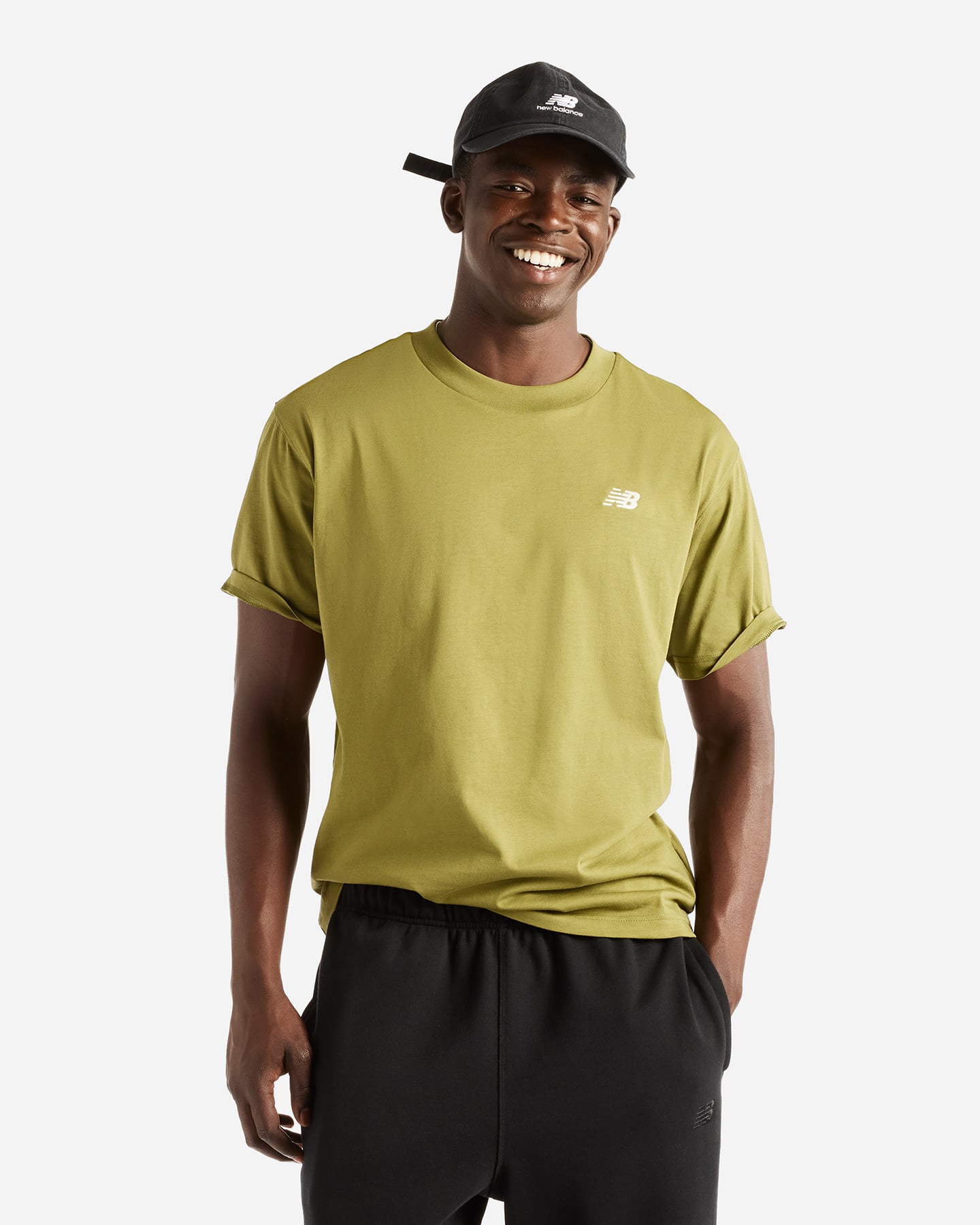 New Balance Small Logo Sport Essential M - T-shirt - Uomo - Verde