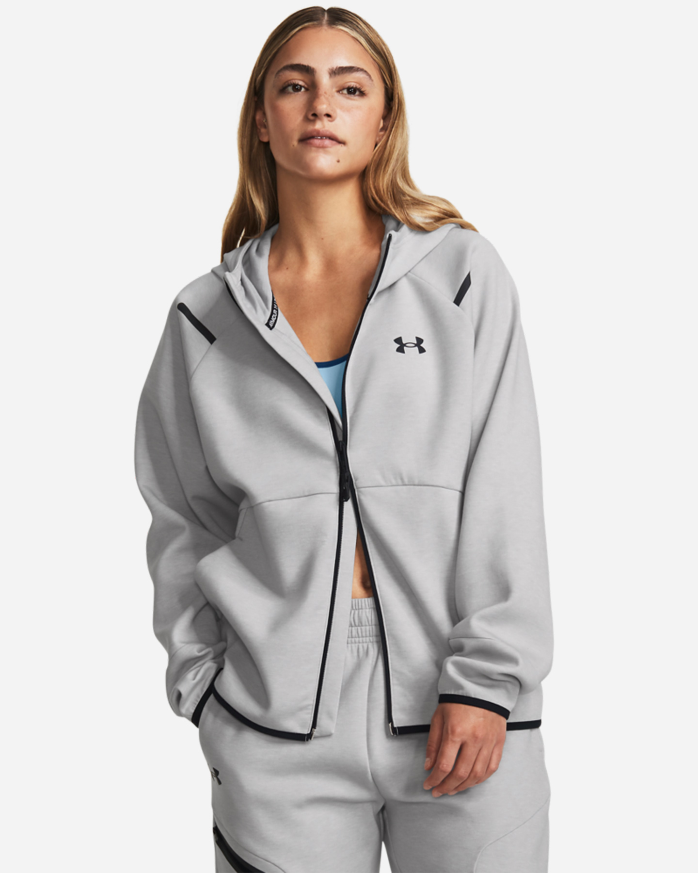 Felpa UNDER ARMOUR UNSTOP W - Grigio - 2 | Cisalfa Sport