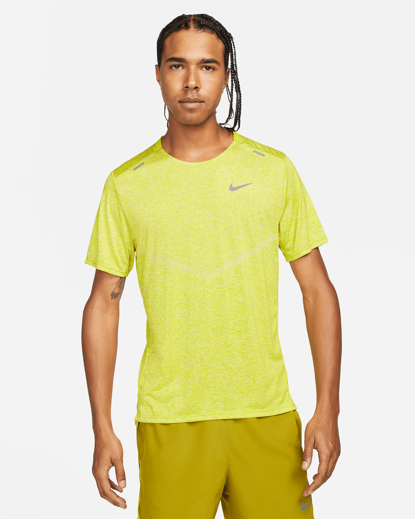 T-shirt running NIKE DRI FIT RISE 365 M - Verde - 0 | Cisalfa Sport