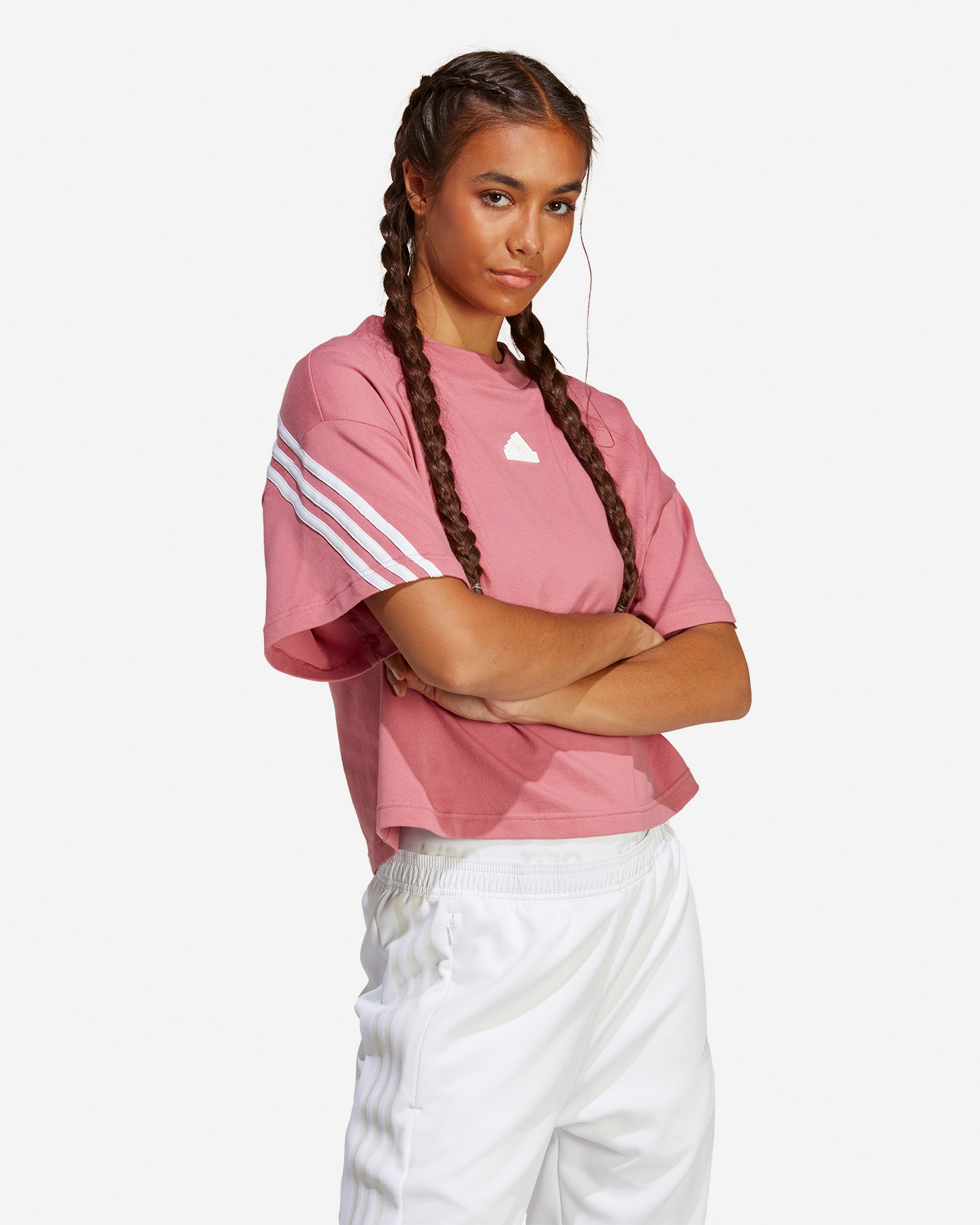 T-shirt ADIDAS 3STRIPES W - Rosa - 2 | Cisalfa Sport