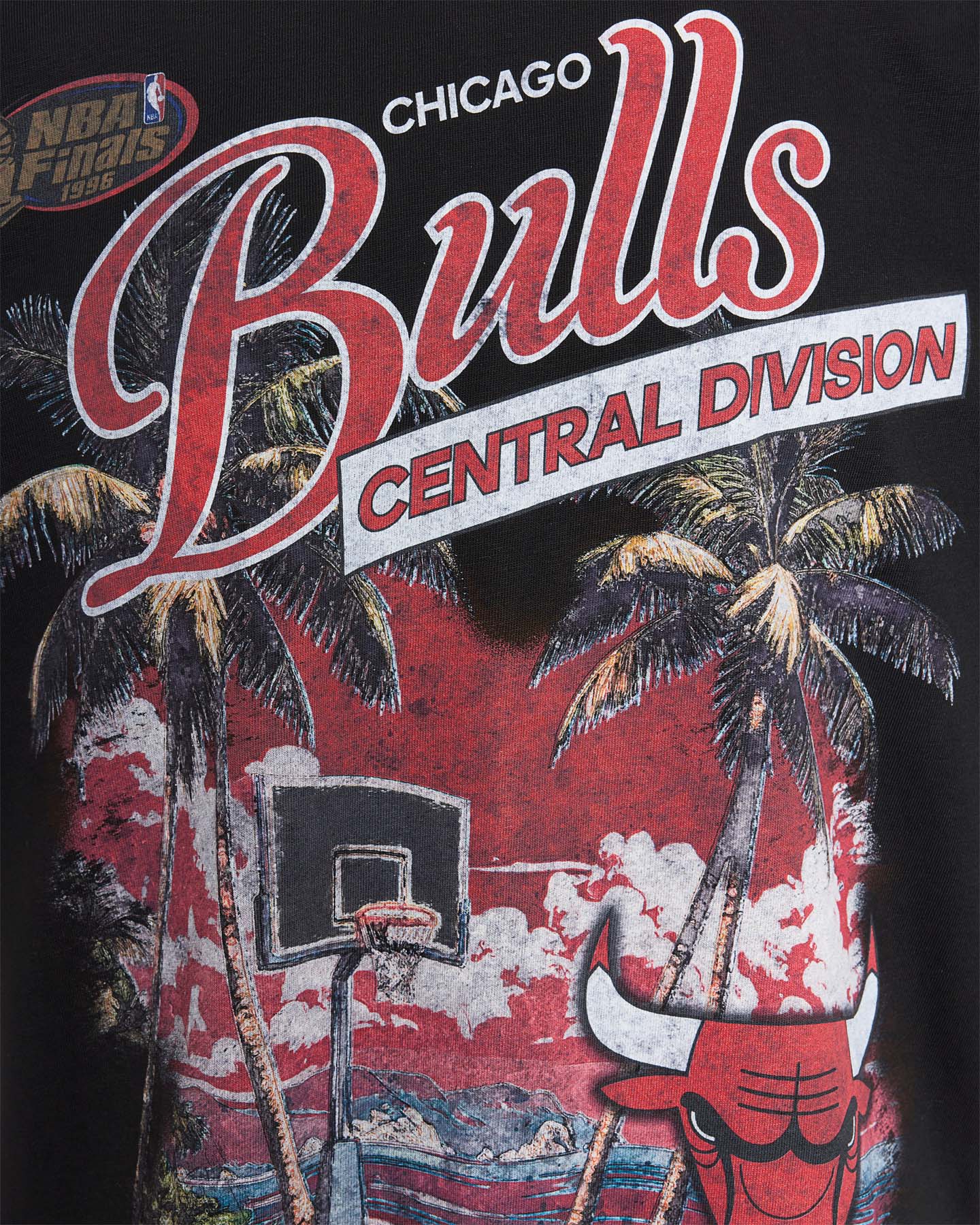 Abbigliamento basket MITCHELL&NESS PARADISO OVERSIZED BULLS  - Nero - 2 | Cisalfa Sport