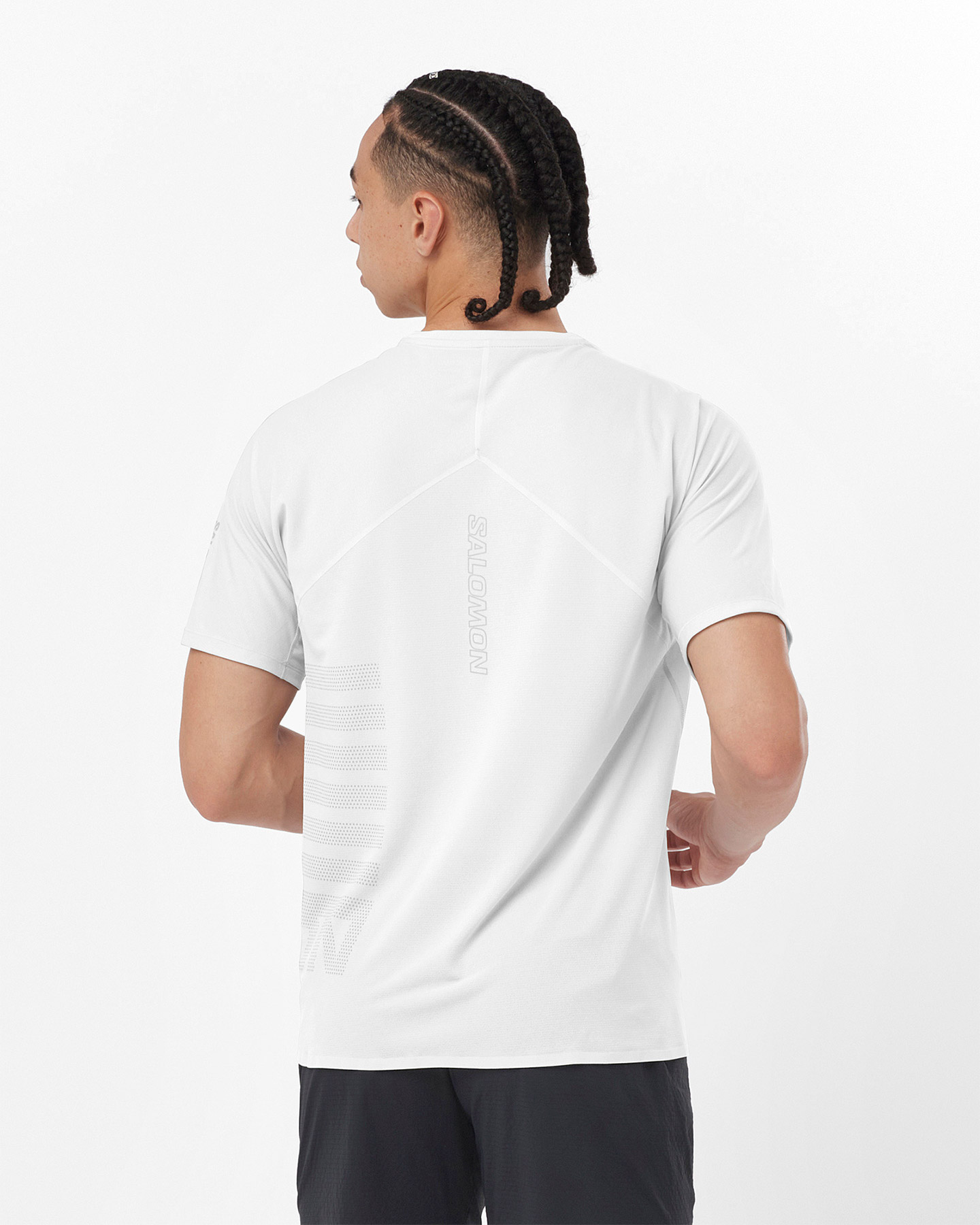 T-shirt running SALOMON SENSE AERO GFX M - Bianco - 2 | Cisalfa Sport