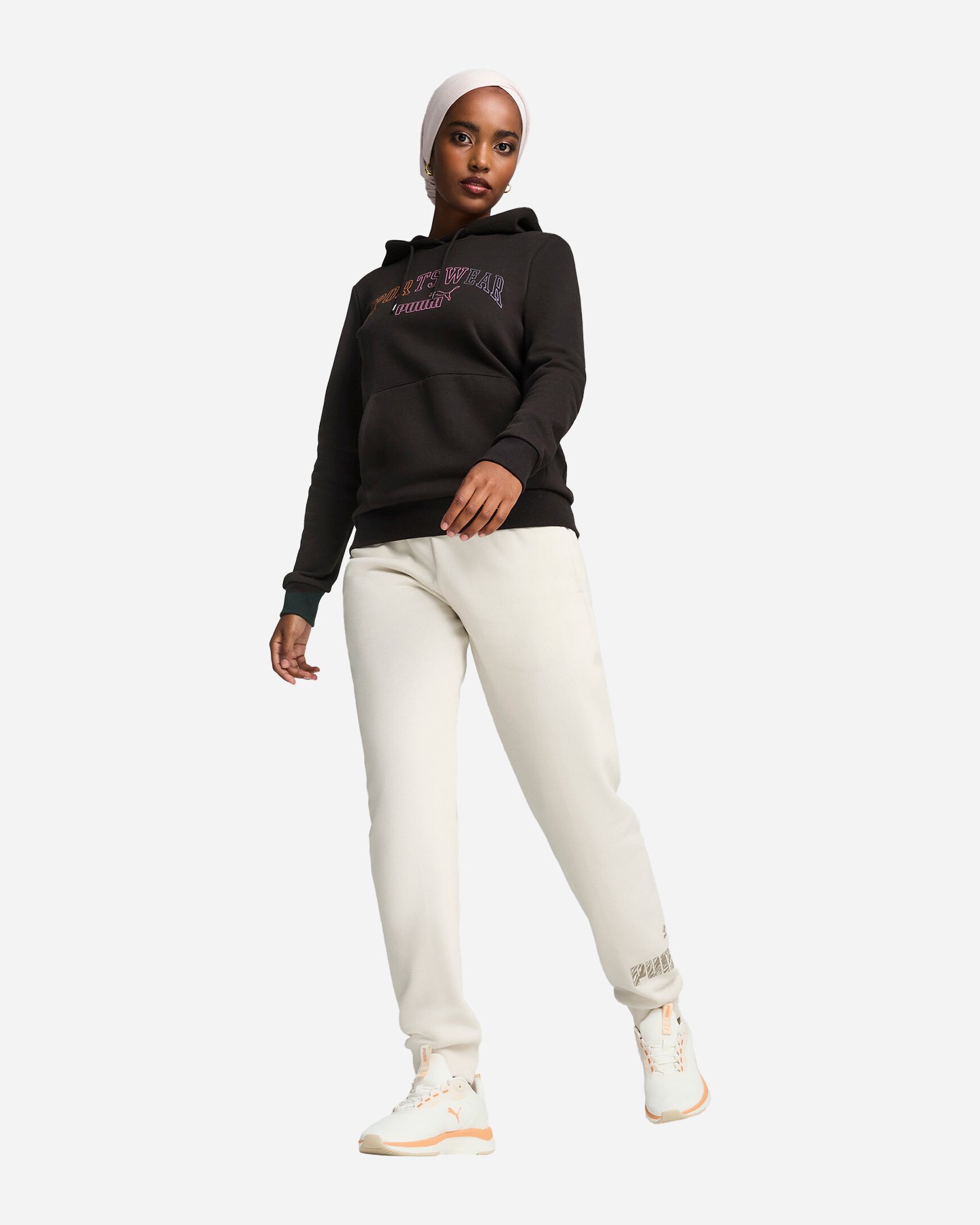 Felpa PUMA ESSENTIALS LOGO W - Nero - 5 | Cisalfa Sport