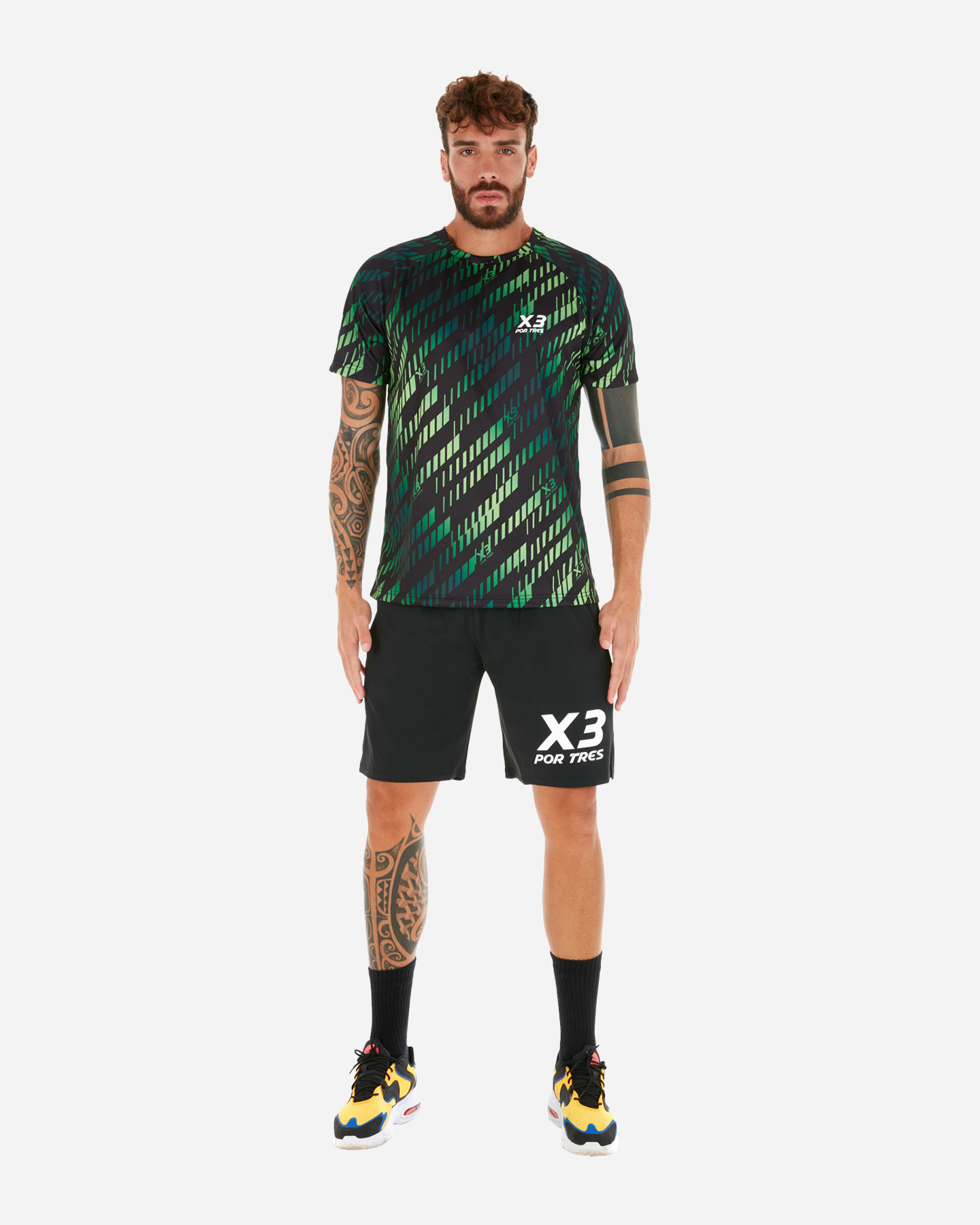 Pantaloncini tennis X3 POR TRES VIGO M - Nero - 1 | Cisalfa Sport