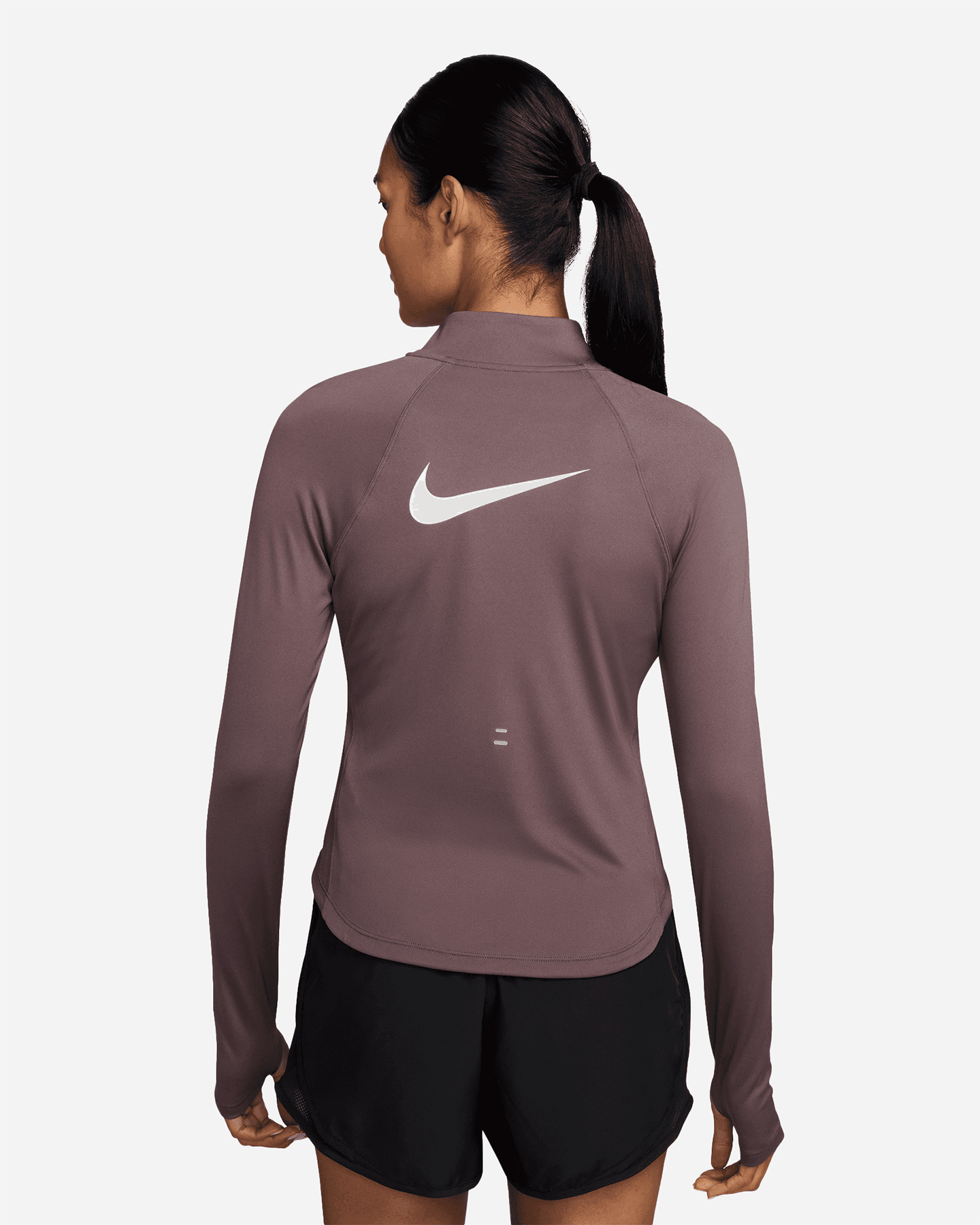 Maglia running NIKE TEMPO SWOOSH LS W - Marrone - 1 | Cisalfa Sport