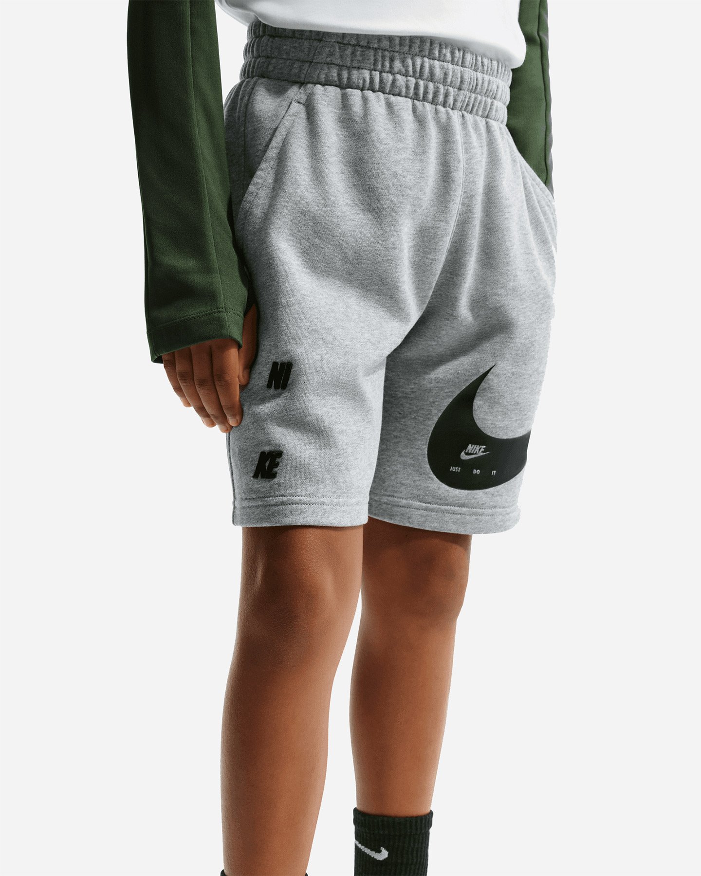 Pantaloncini NIKE BIG SWOOSH JR - Grigio - 1 | Cisalfa Sport