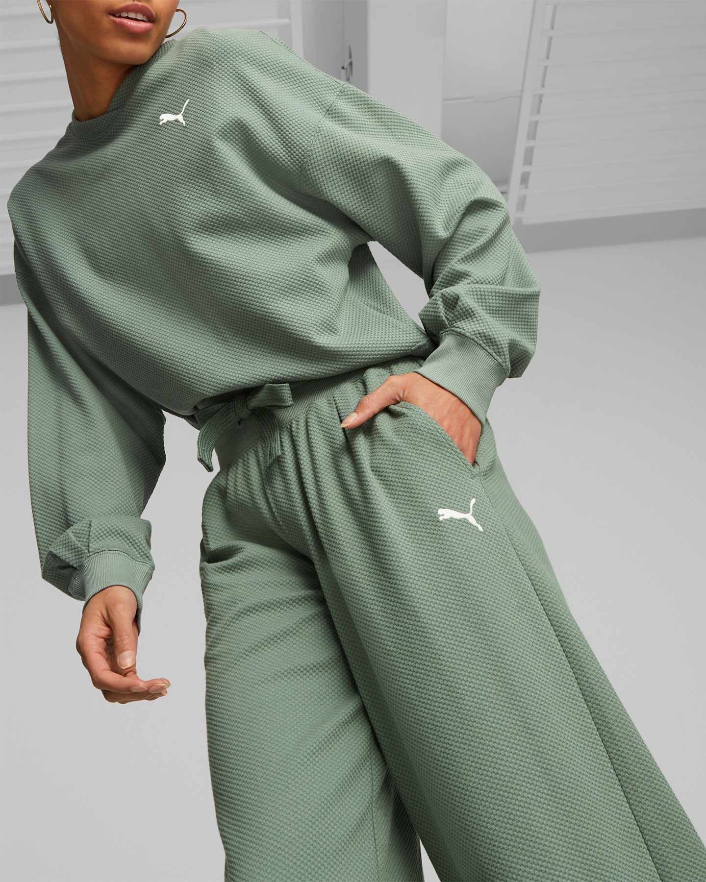 Pantalone PUMA STREET STYLE W - Verde - 4 | Cisalfa Sport