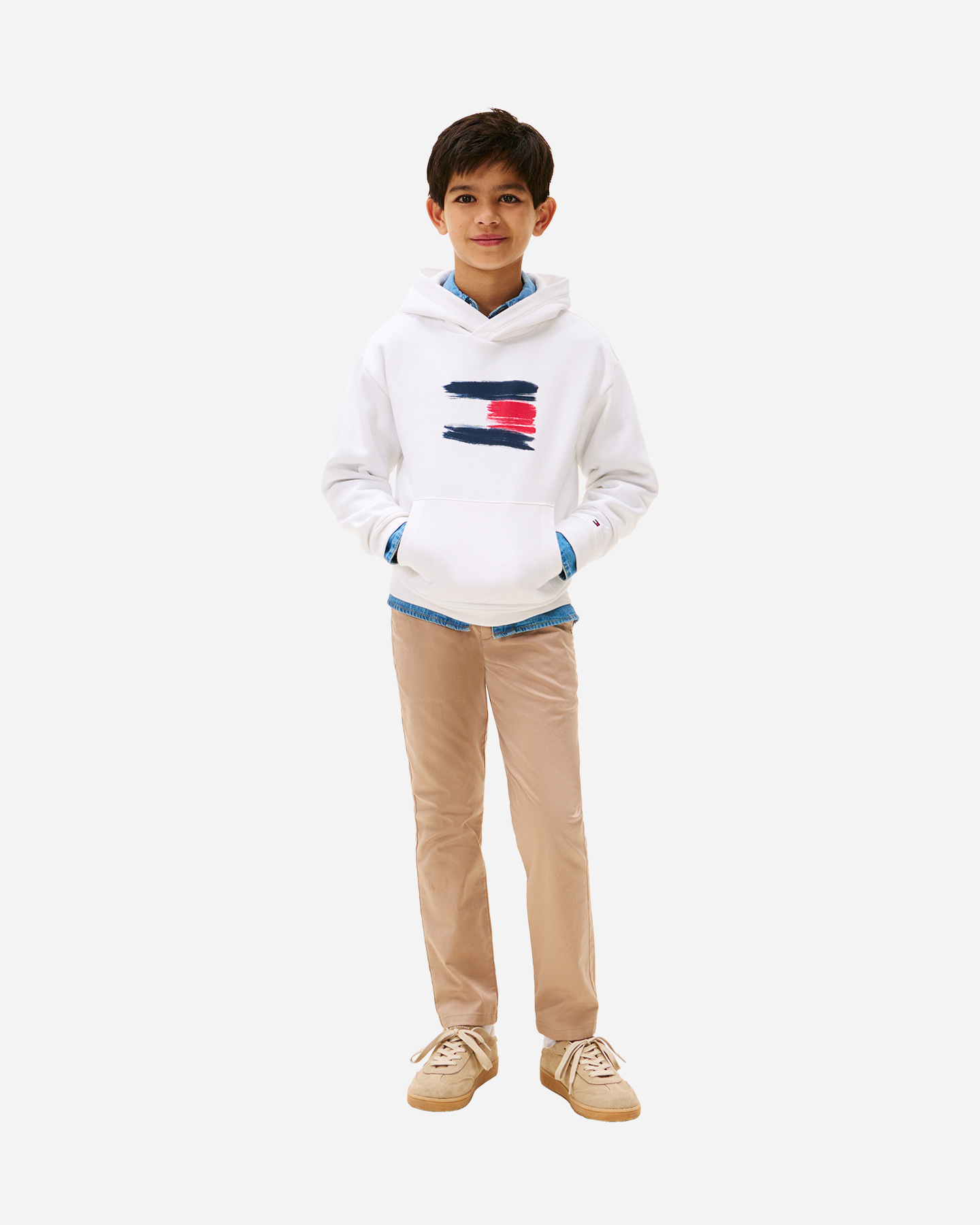 Felpa TOMMY HILFIGER FLAG JR - Bianco - 2 | Cisalfa Sport