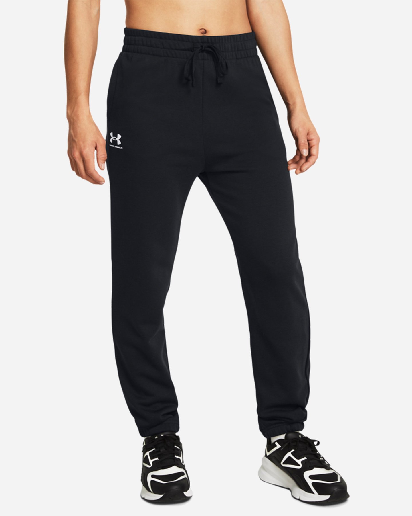 Pantalone UNDER ARMOUR RIVAL TERRY W - Nero - 2 | Cisalfa Sport