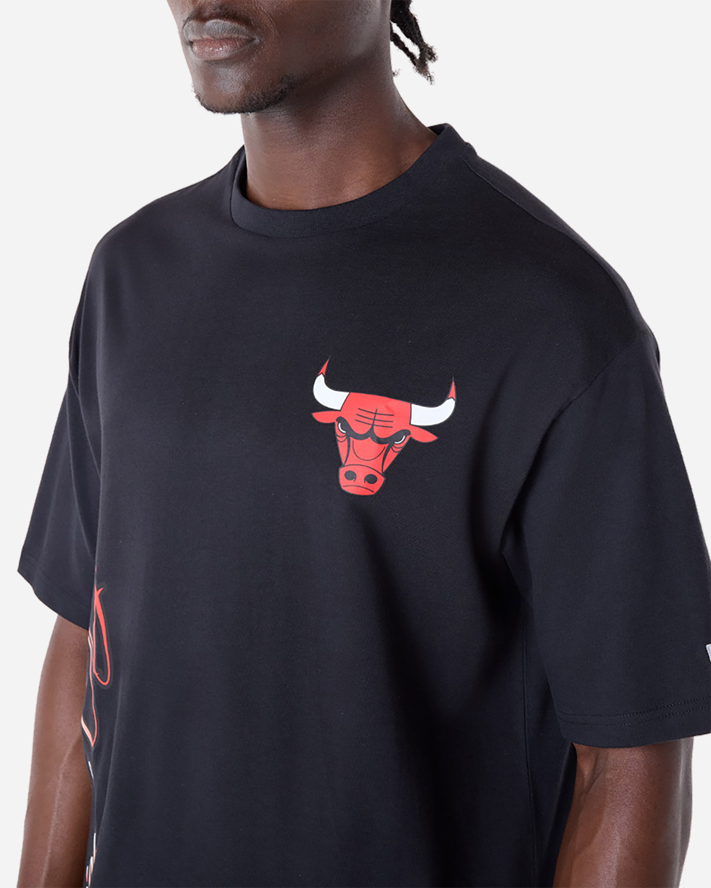 Abbigliamento basket NEW ERA FONT GRAPHIC BULLS M - Nero - 4 | Cisalfa Sport